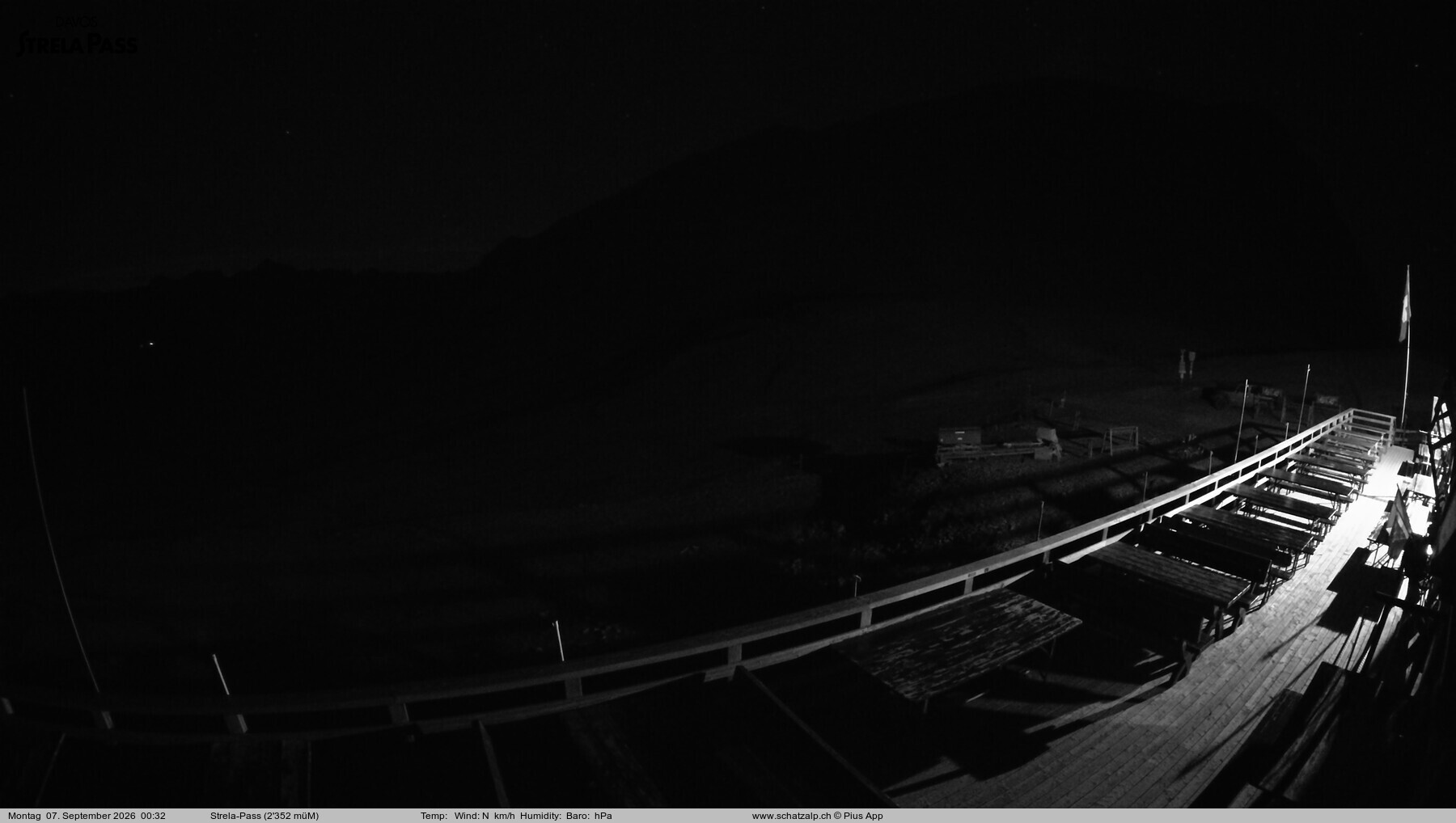 Archiv Foto Webcam Restaurant Strela Pass Schatzalp