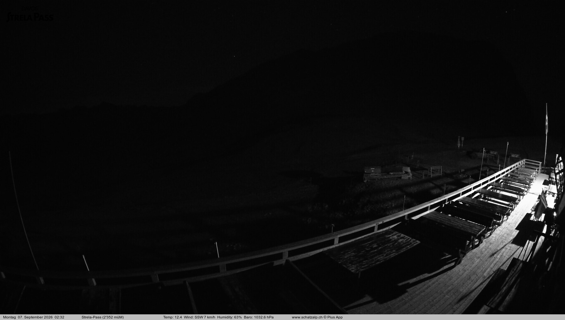 Archiv Foto Webcam Restaurant Strela Pass Schatzalp