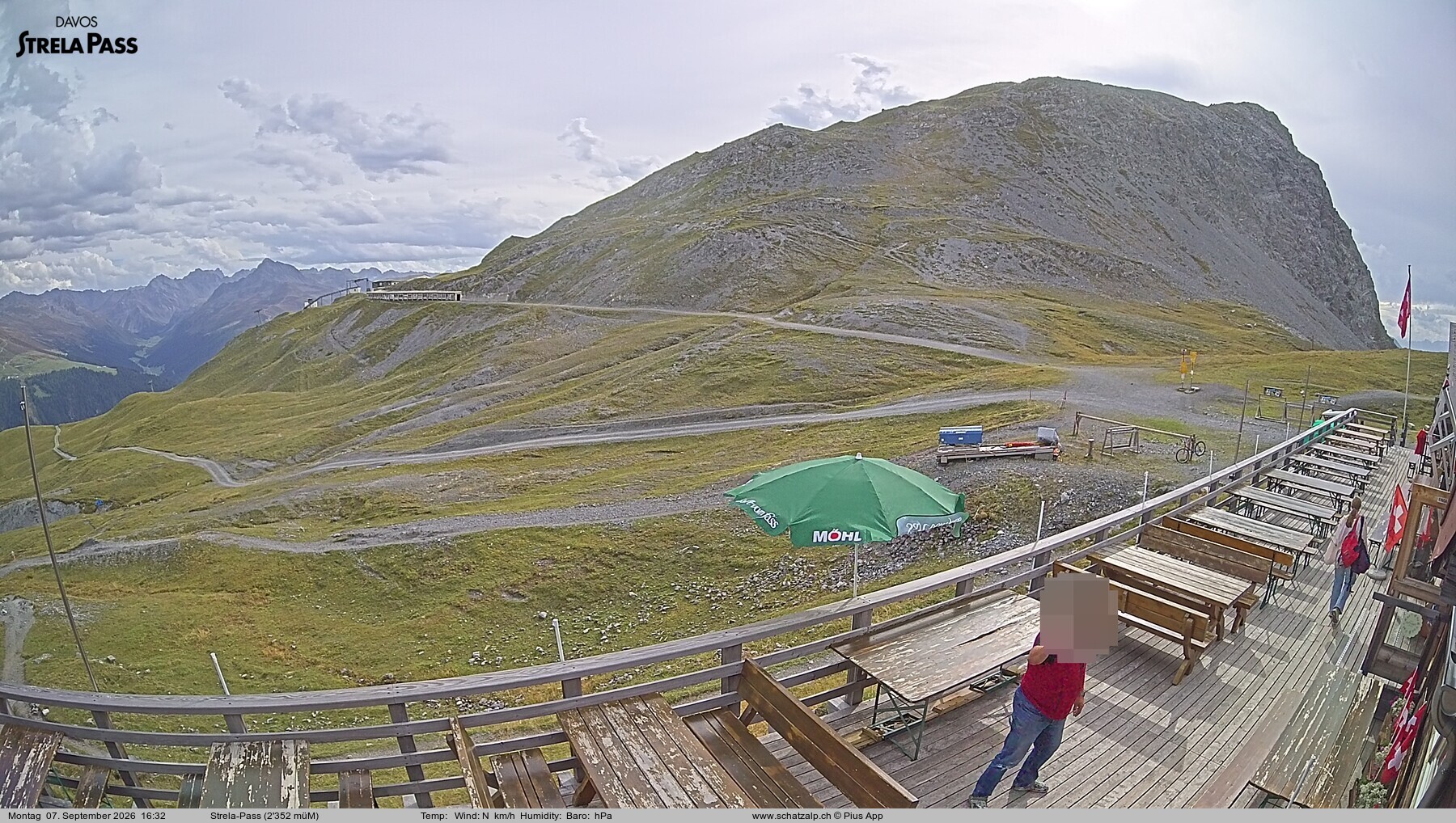 Archiv Foto Webcam Restaurant Strela Pass Schatzalp