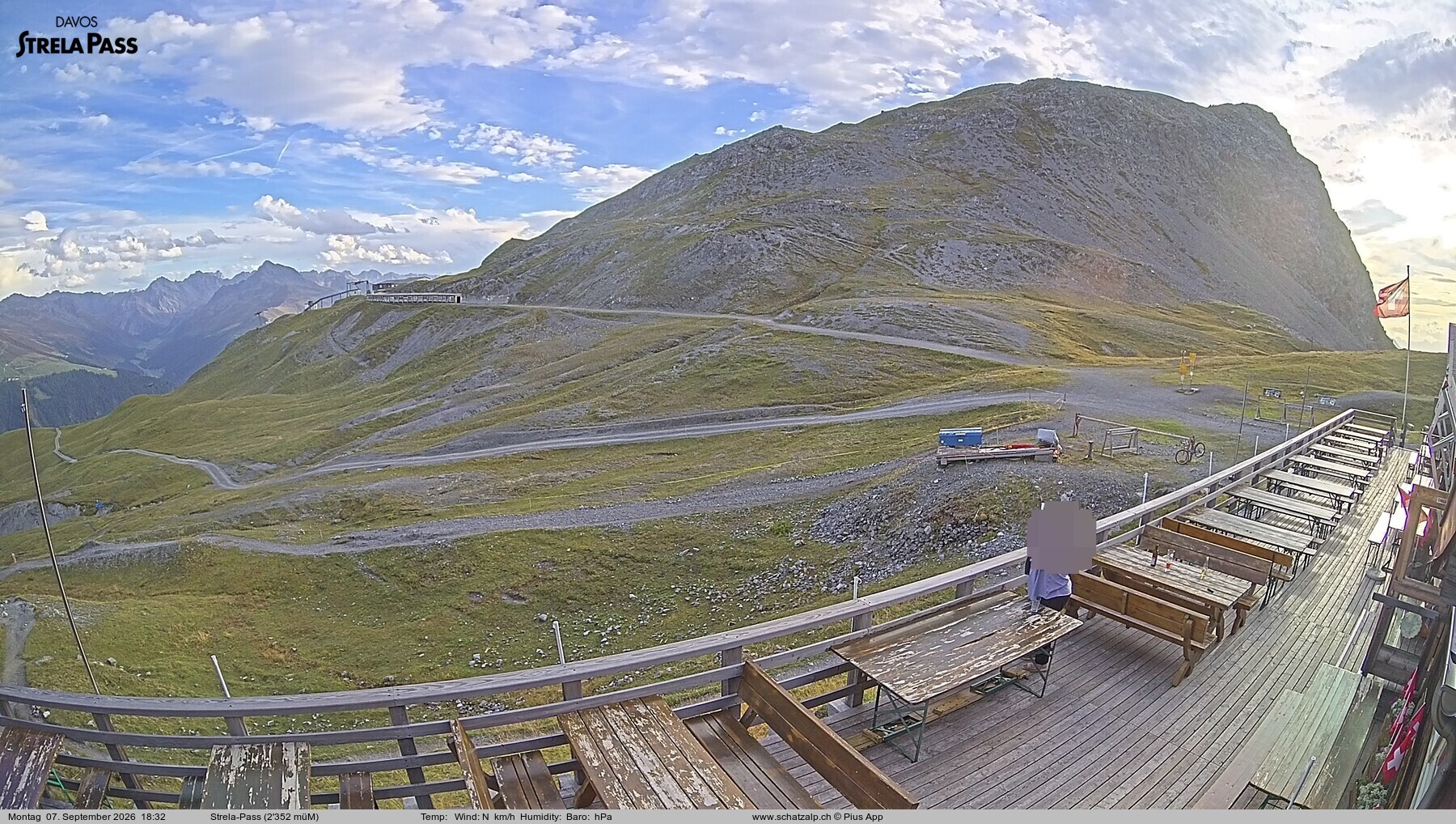 Archiv Foto Webcam Restaurant Strela Pass Schatzalp