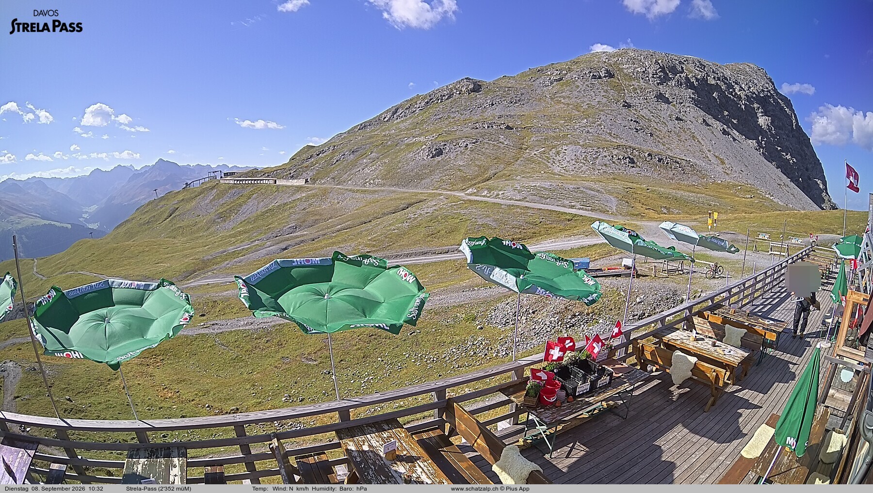 Archiv Foto Webcam Restaurant Strela Pass Schatzalp