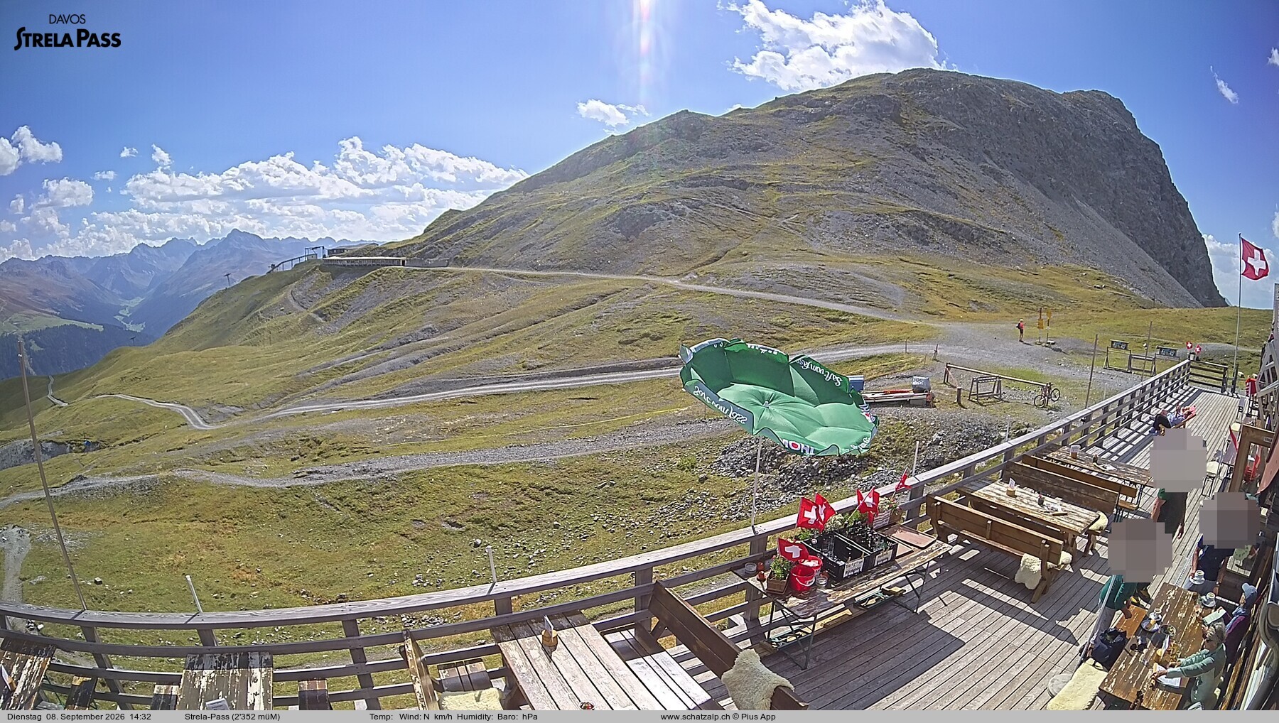 Archiv Foto Webcam Restaurant Strela Pass Schatzalp