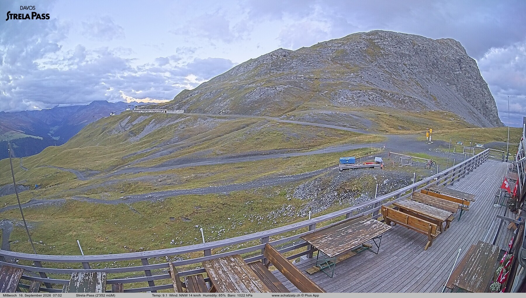 Archived image Webcam Schatzalp - Strela Pass