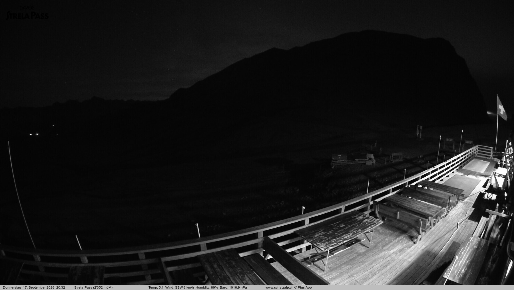 Archiv Foto Webcam Restaurant Strela Pass Schatzalp