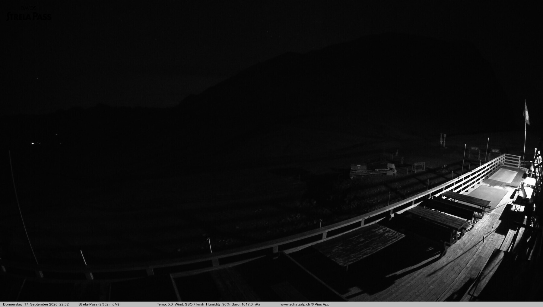Archiv Foto Webcam Restaurant Strela Pass Schatzalp