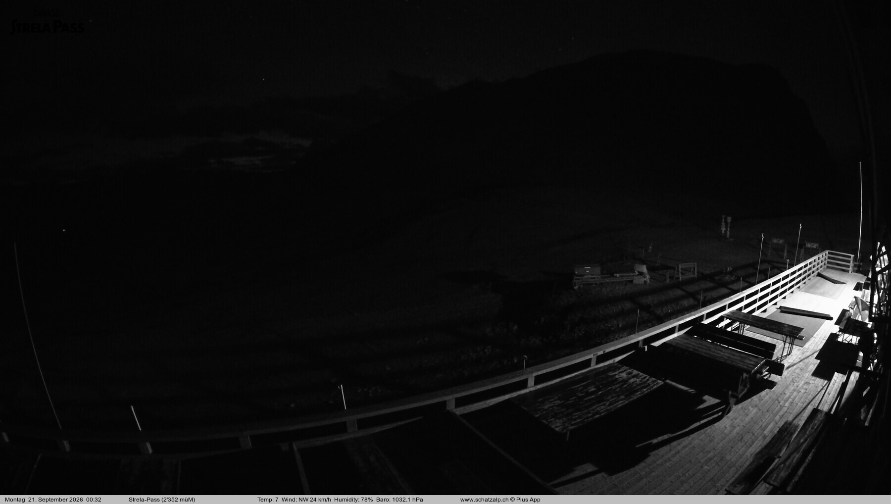 Archiv Foto Webcam Restaurant Strela Pass Schatzalp