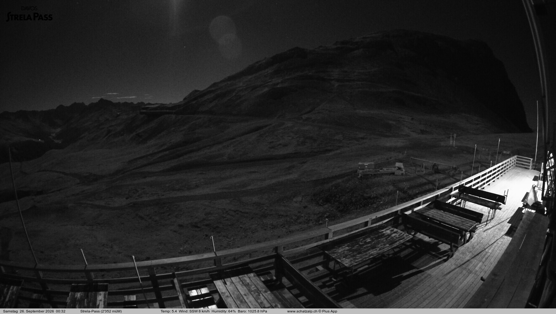 Archived image Webcam Schatzalp - Strela Pass