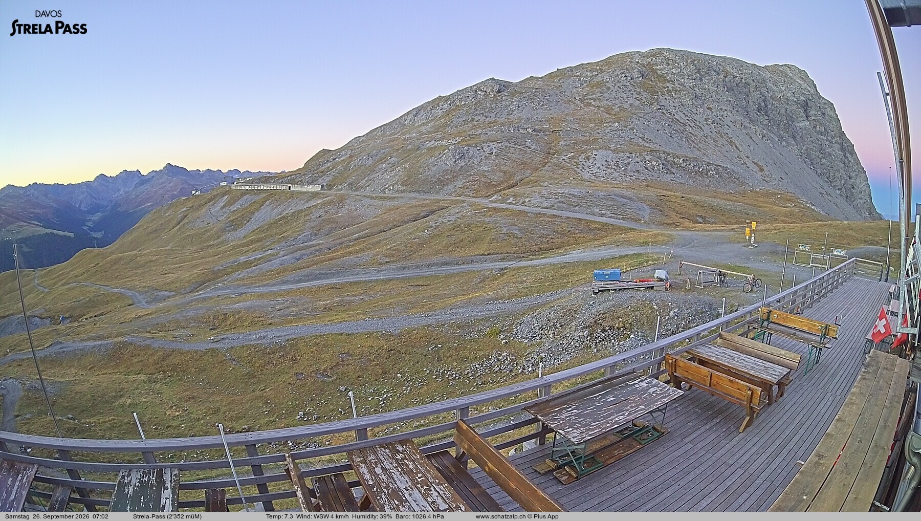 Archived image Webcam Schatzalp - Strela Pass