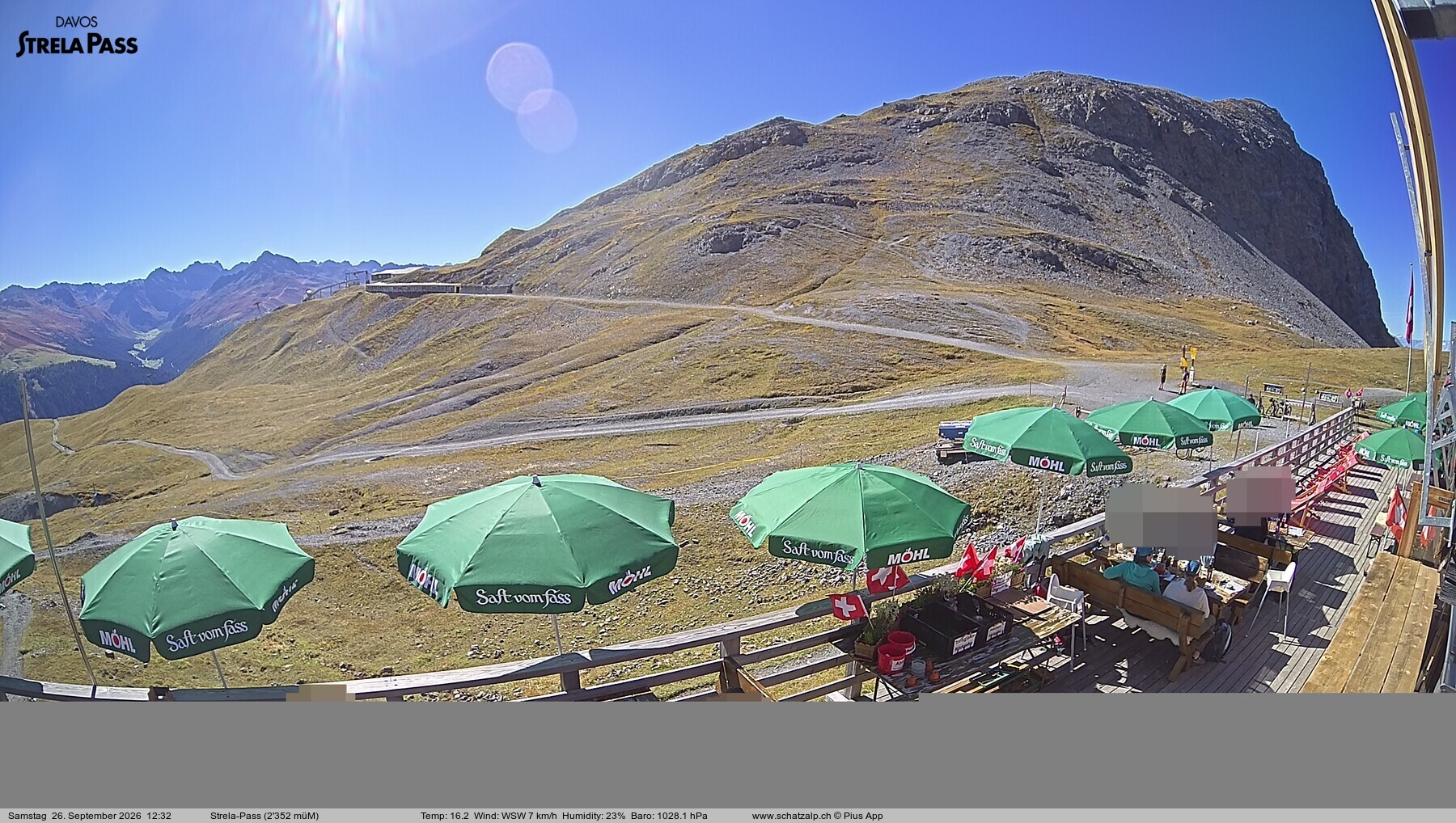 Archived image Webcam Schatzalp - Strela Pass