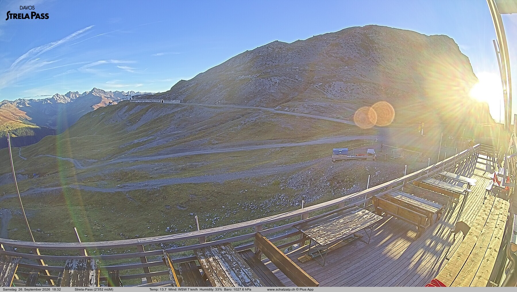 Archived image Webcam Schatzalp - Strela Pass