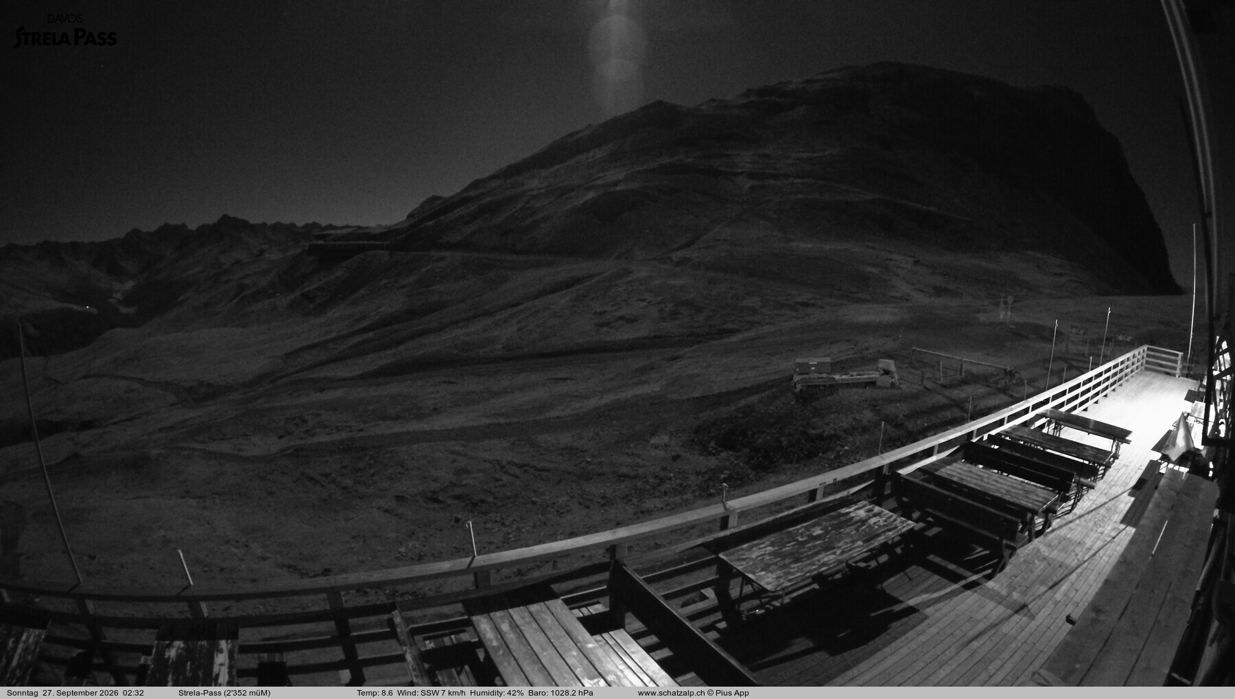 Archiv Foto Webcam Restaurant Strela Pass Schatzalp