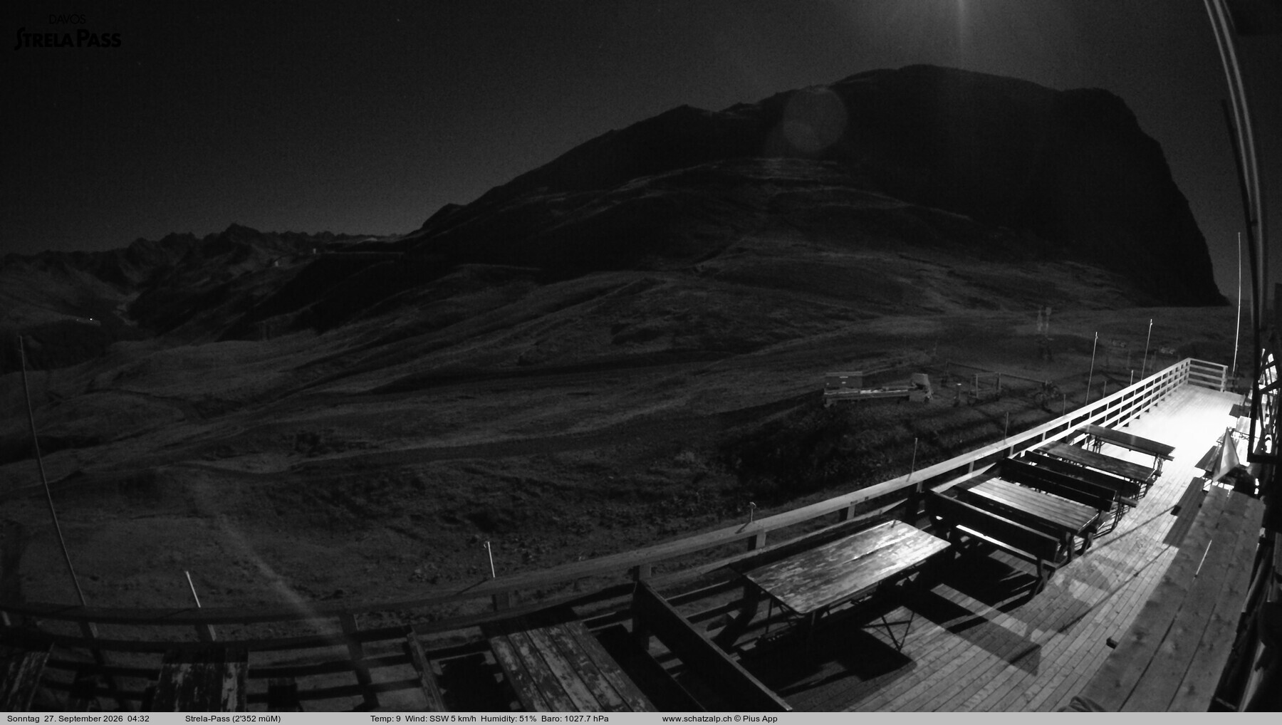 Archiv Foto Webcam Restaurant Strela Pass Schatzalp