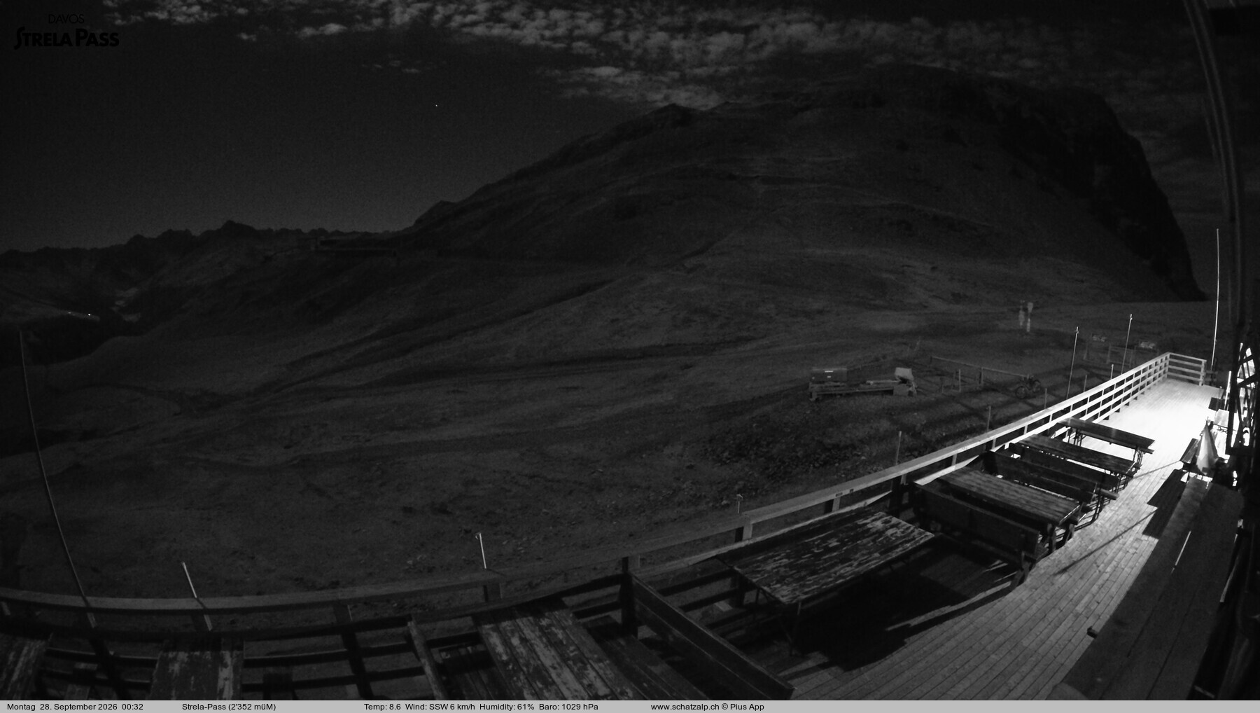 Archiv Foto Webcam Restaurant Strela Pass Schatzalp