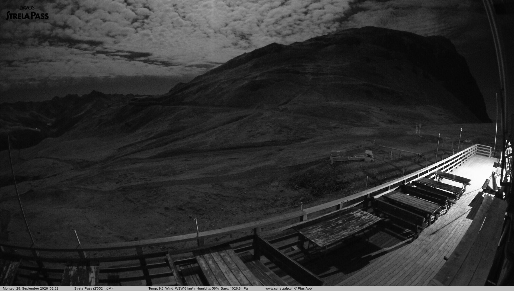 Archiv Foto Webcam Restaurant Strela Pass Schatzalp