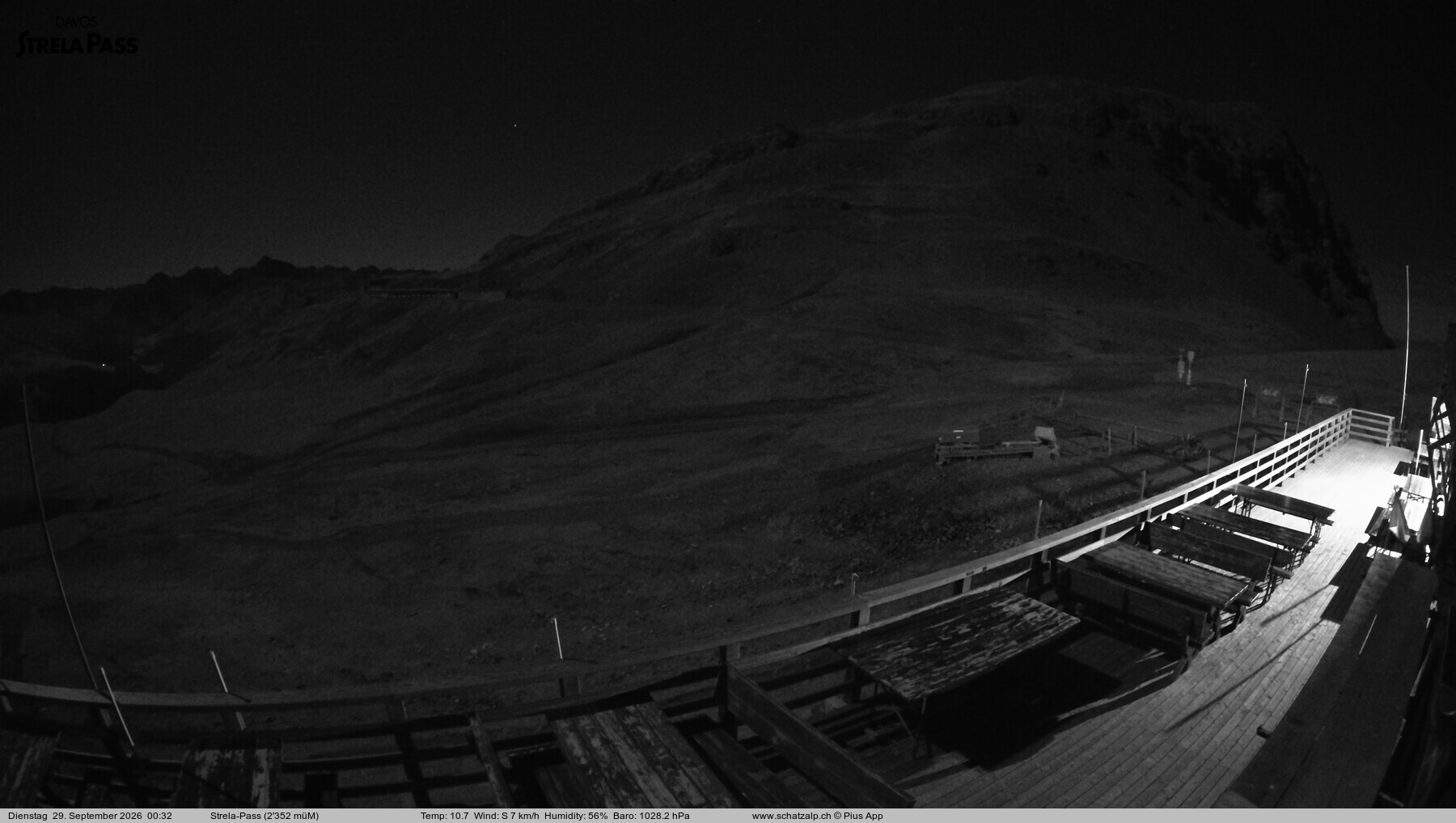 Archiv Foto Webcam Restaurant Strela Pass Schatzalp