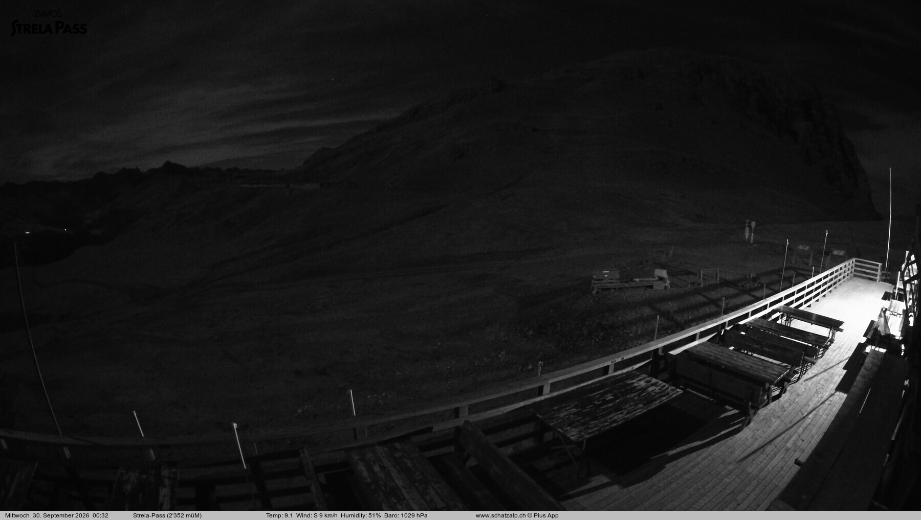 Archived image Webcam Schatzalp - Strela Pass