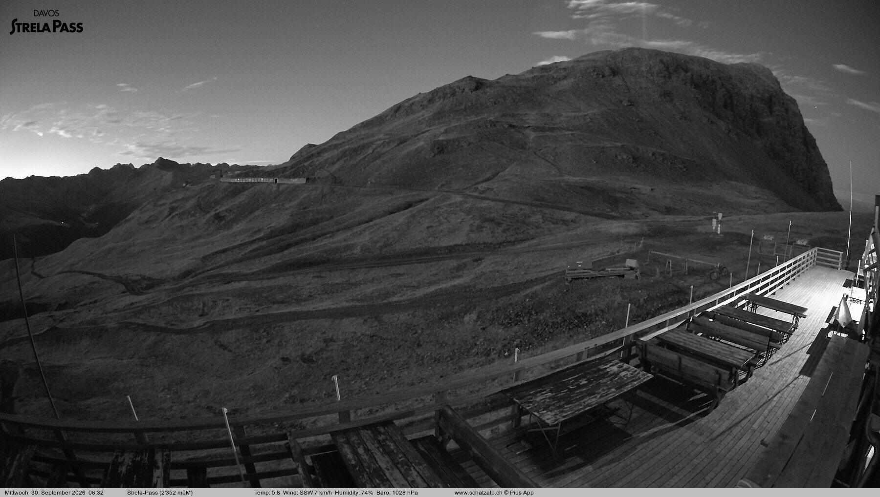 Archived image Webcam Schatzalp - Strela Pass