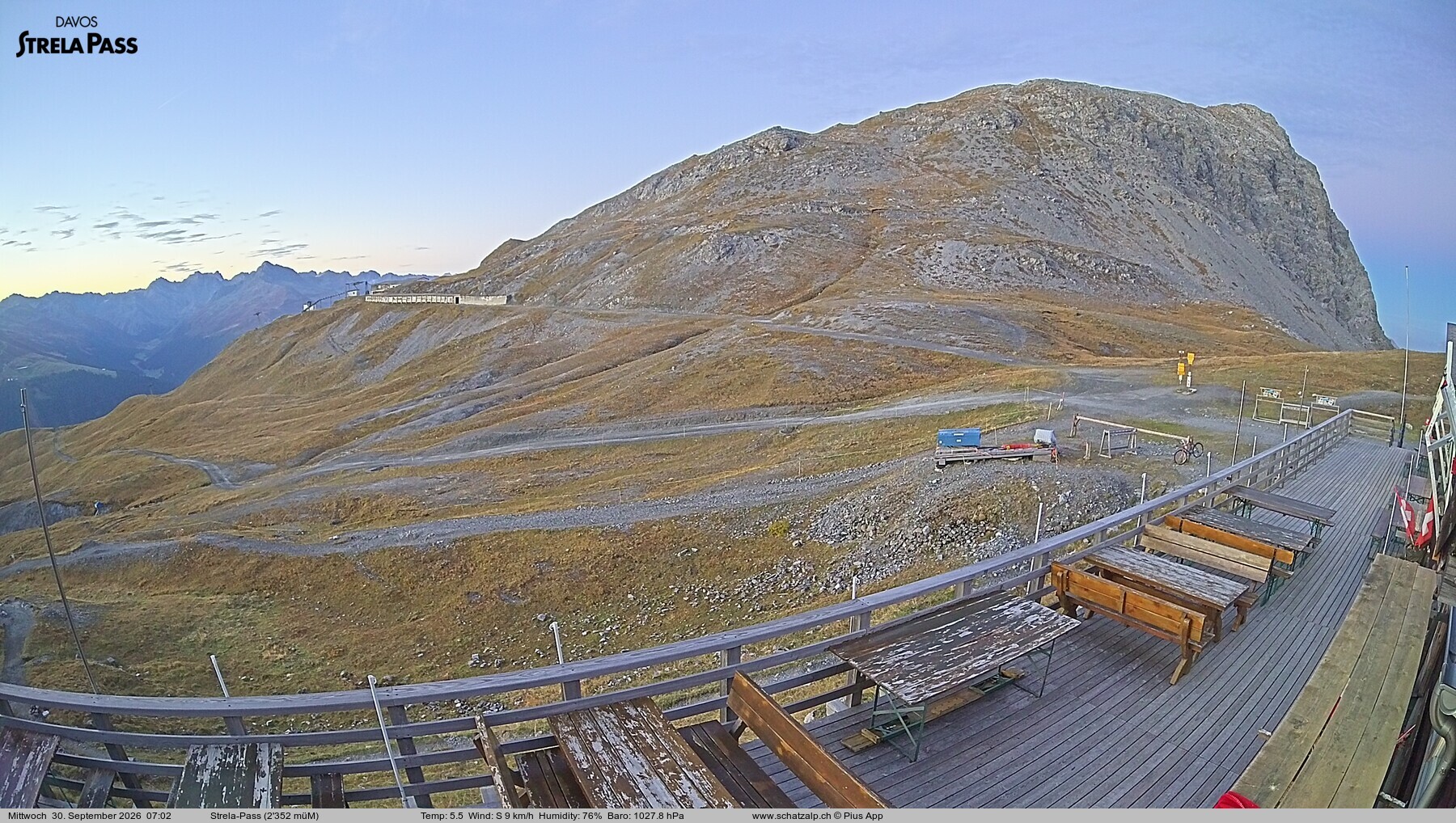 Archived image Webcam Schatzalp - Strela Pass