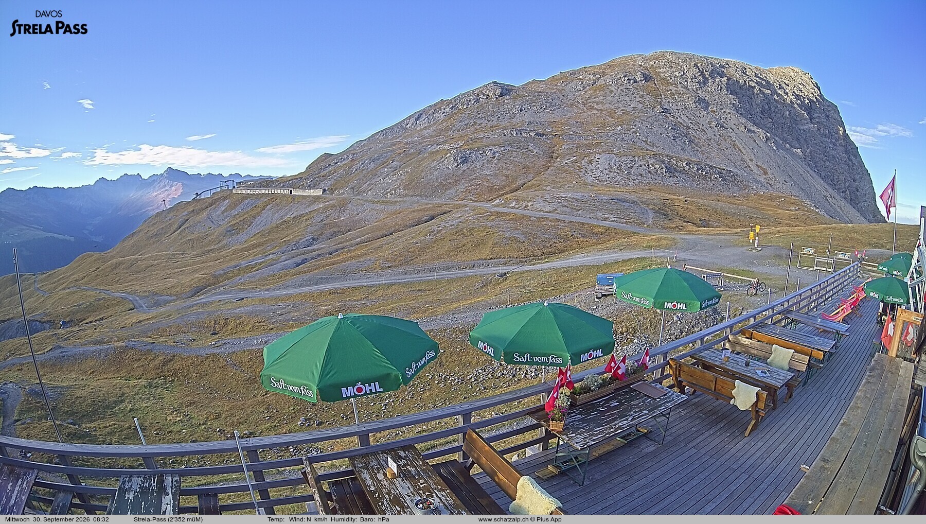 Archived image Webcam Schatzalp - Strela Pass