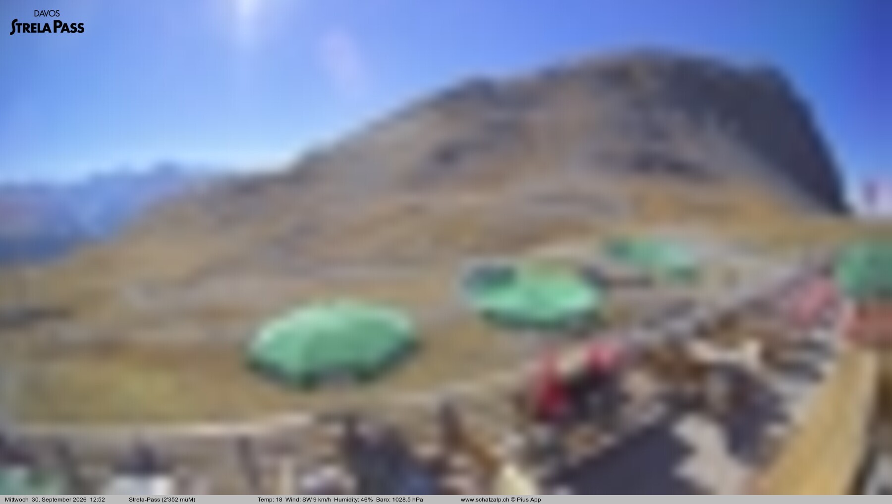 Archived image Webcam Schatzalp - Strela Pass