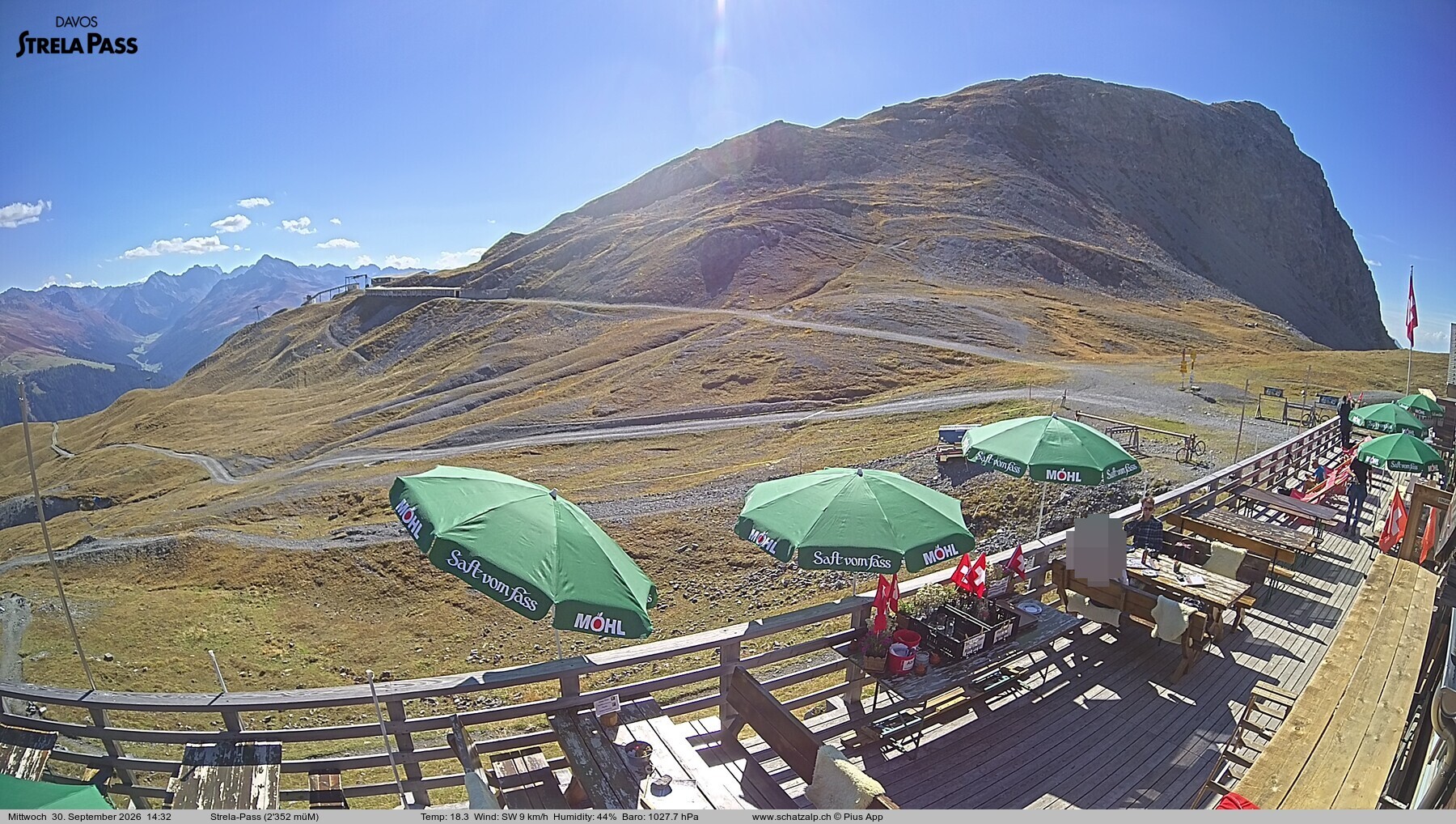 Archived image Webcam Schatzalp - Strela Pass