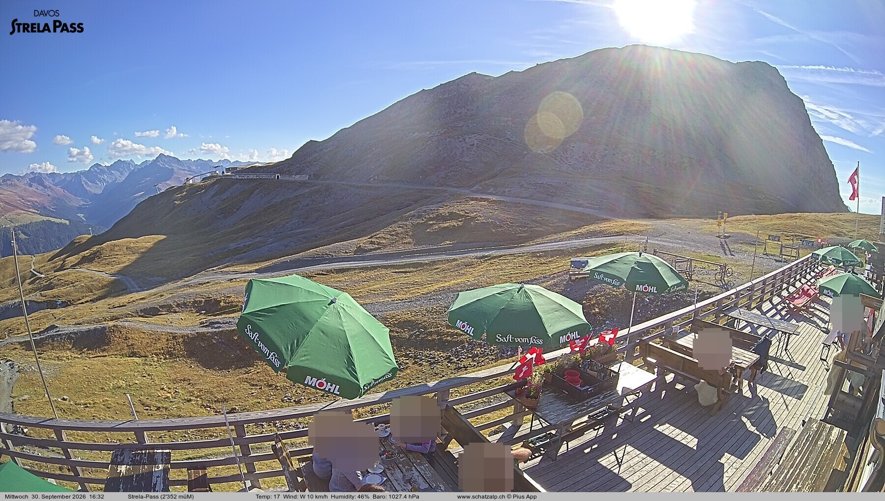 Archived image Webcam Schatzalp - Strela Pass