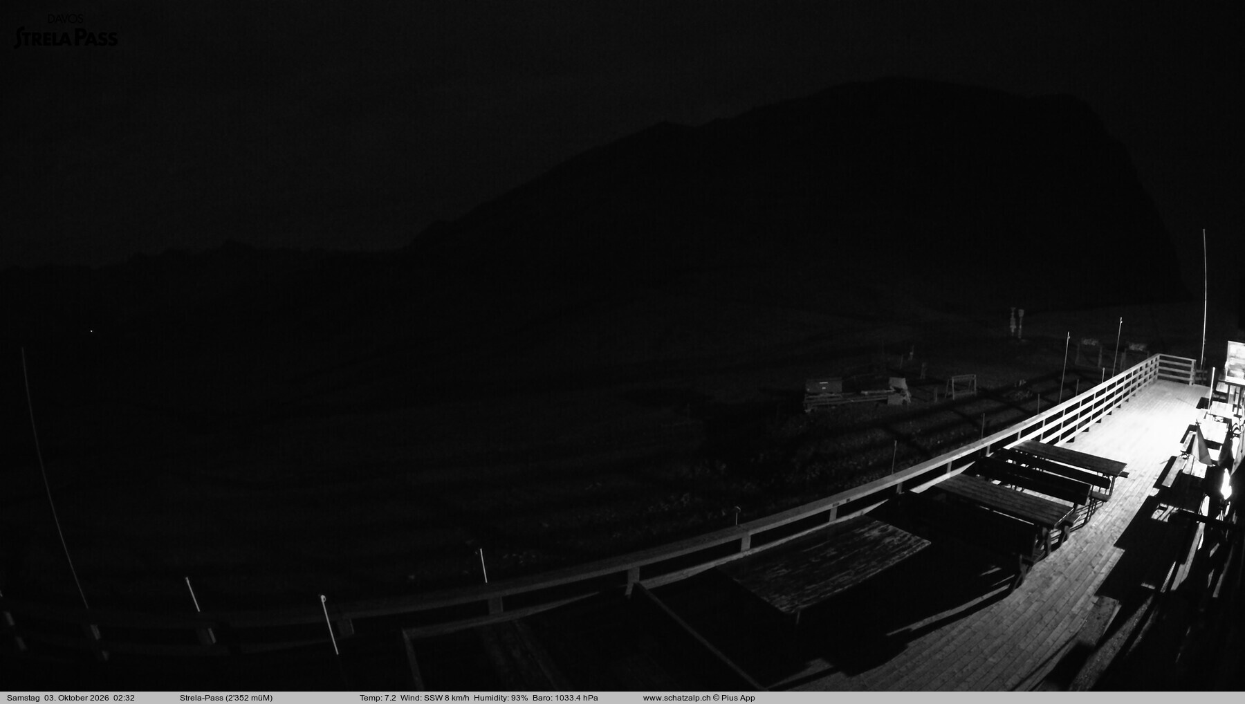 Archiv Foto Webcam Restaurant Strela Pass Schatzalp