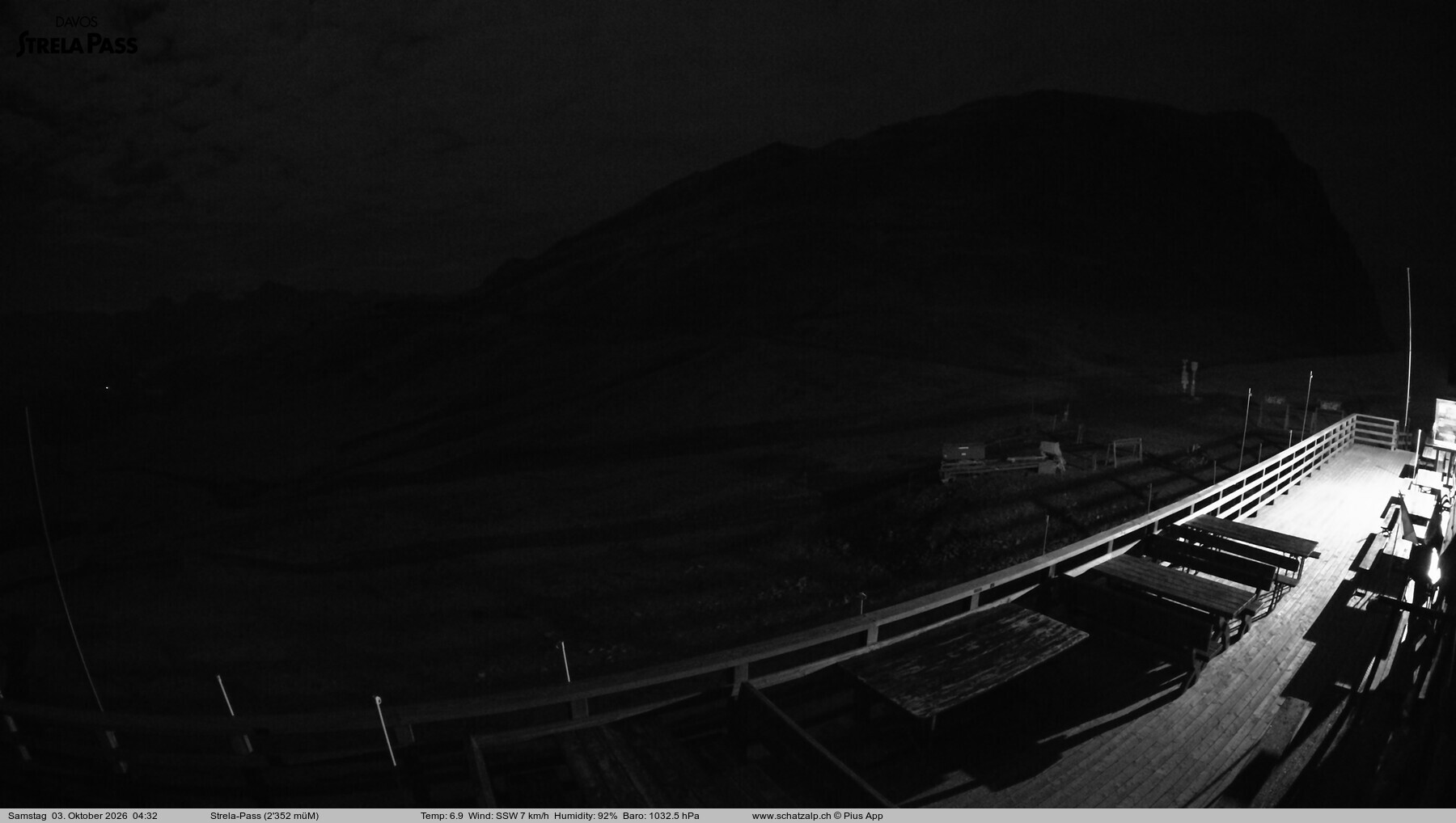 Archiv Foto Webcam Restaurant Strela Pass Schatzalp
