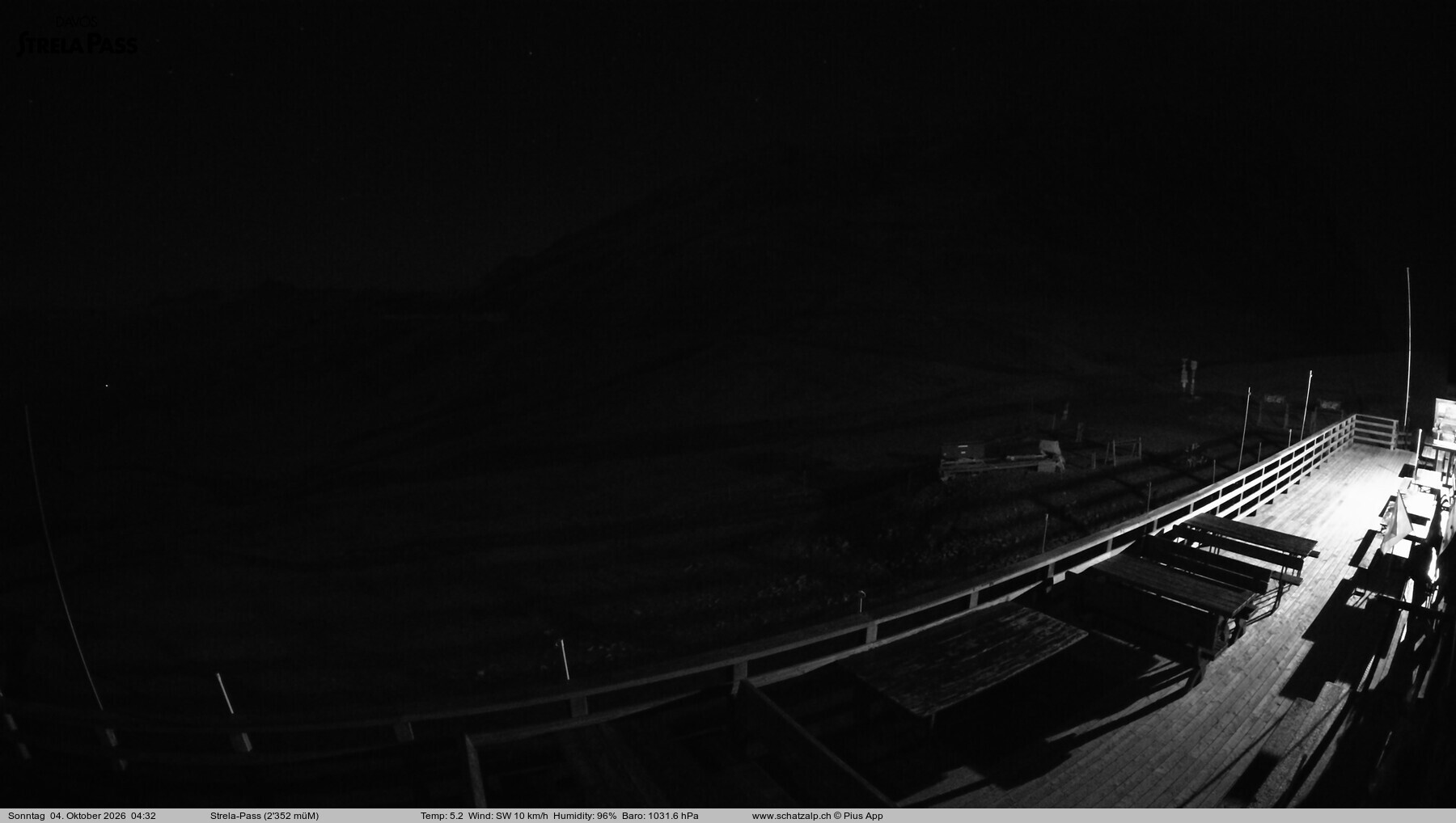 Archiv Foto Webcam Restaurant Strela Pass Schatzalp