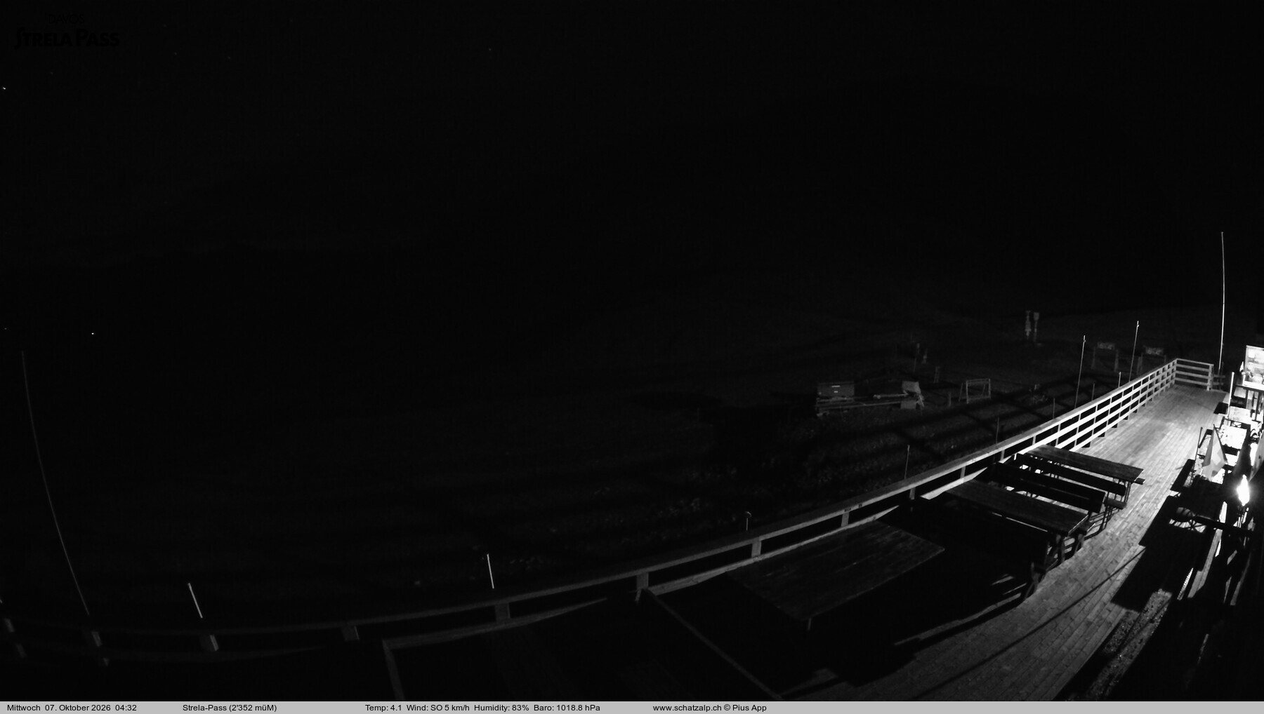 Archiv Foto Webcam Restaurant Strela Pass Schatzalp