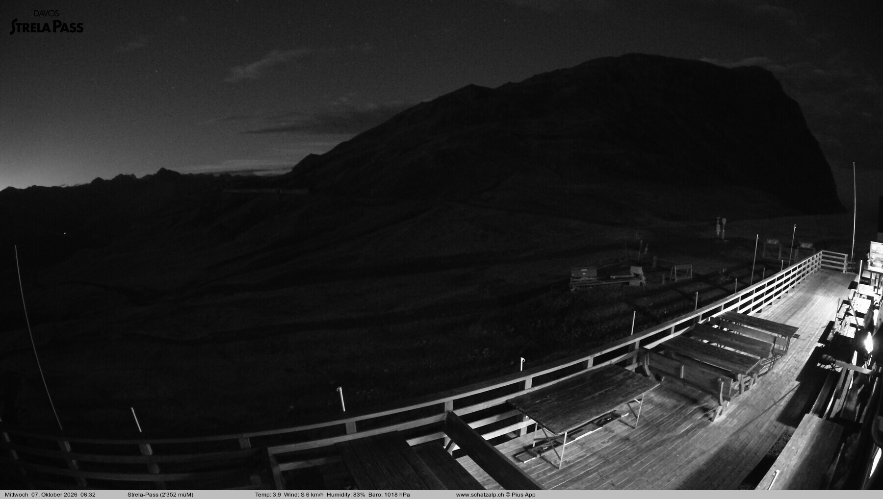 Archiv Foto Webcam Restaurant Strela Pass Schatzalp