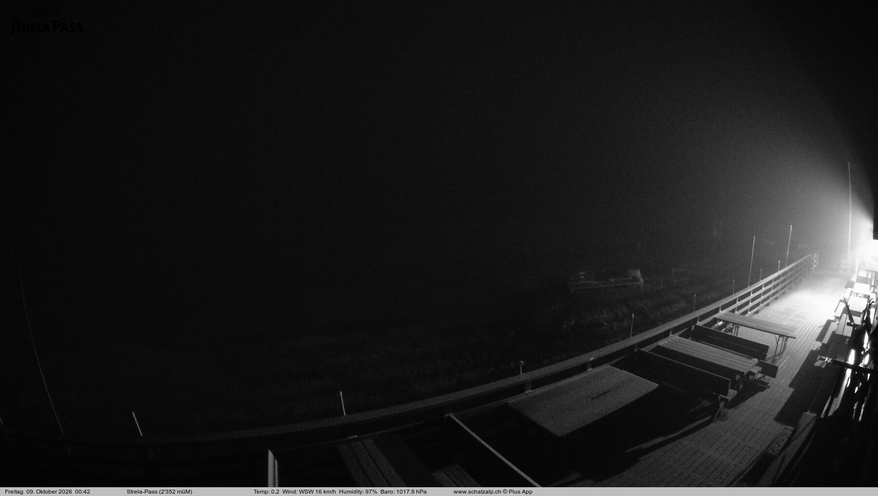 Archiv Foto Webcam Restaurant Strela Pass Schatzalp