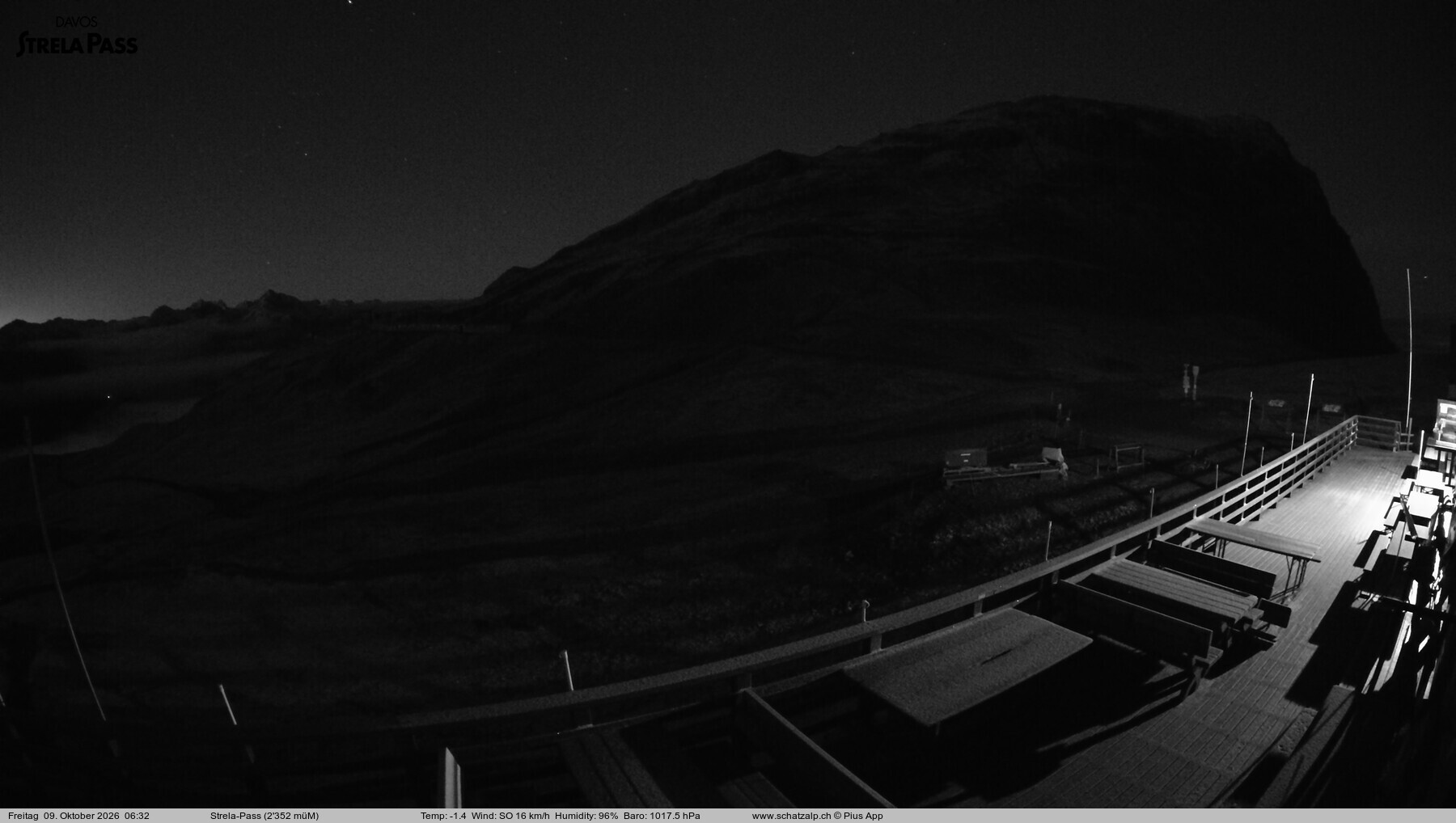 Archiv Foto Webcam Restaurant Strela Pass Schatzalp