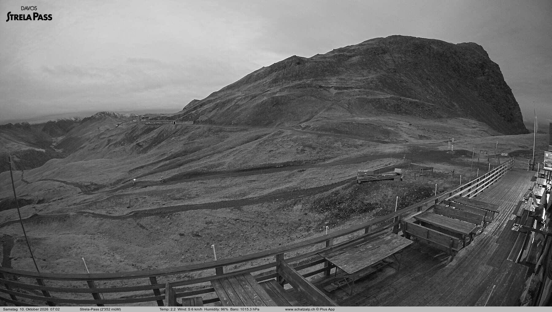 Archived image Webcam Schatzalp - Strela Pass