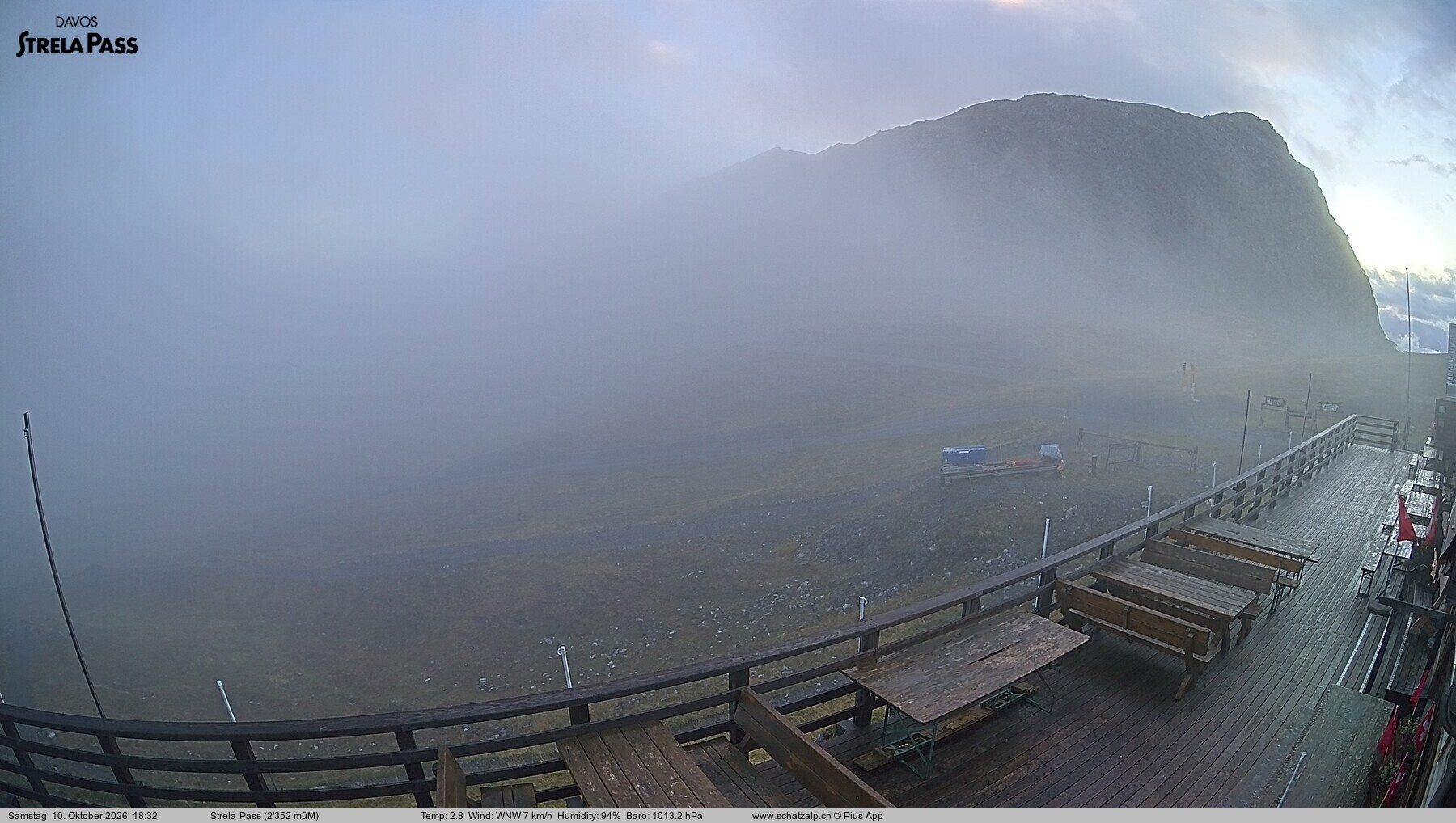 Archived image Webcam Schatzalp - Strela Pass