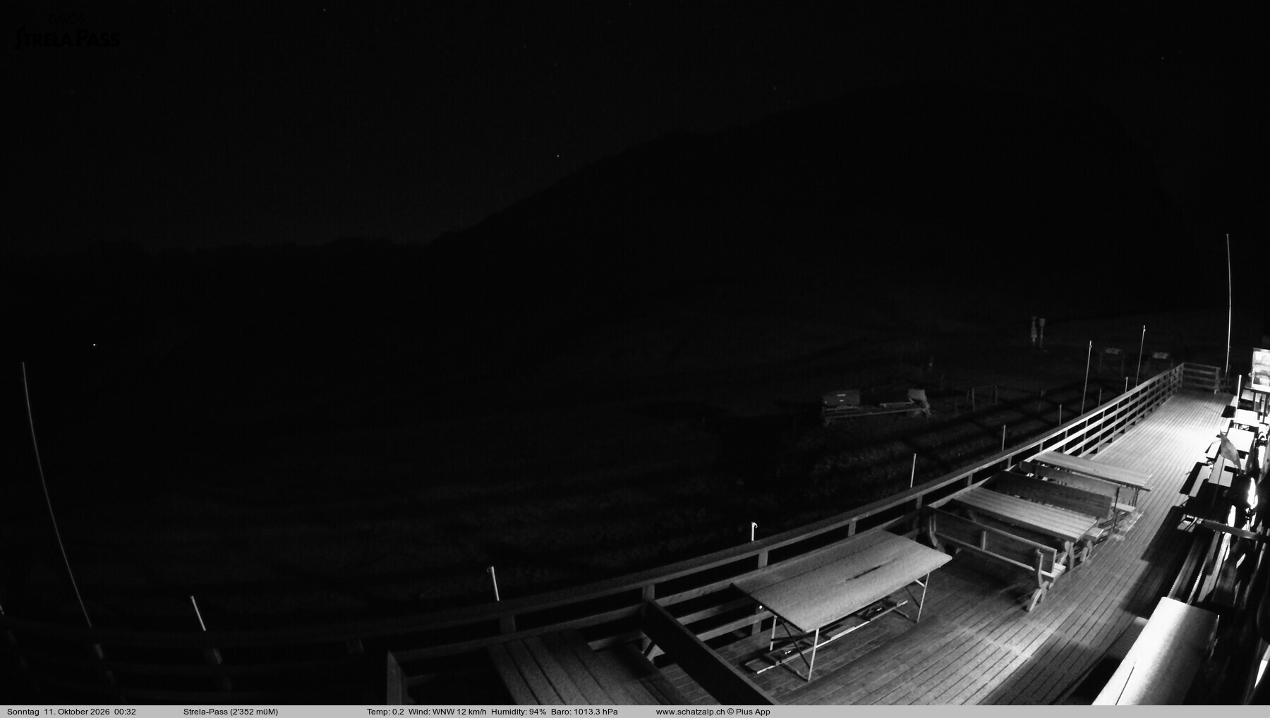 Archiv Foto Webcam Restaurant Strela Pass Schatzalp