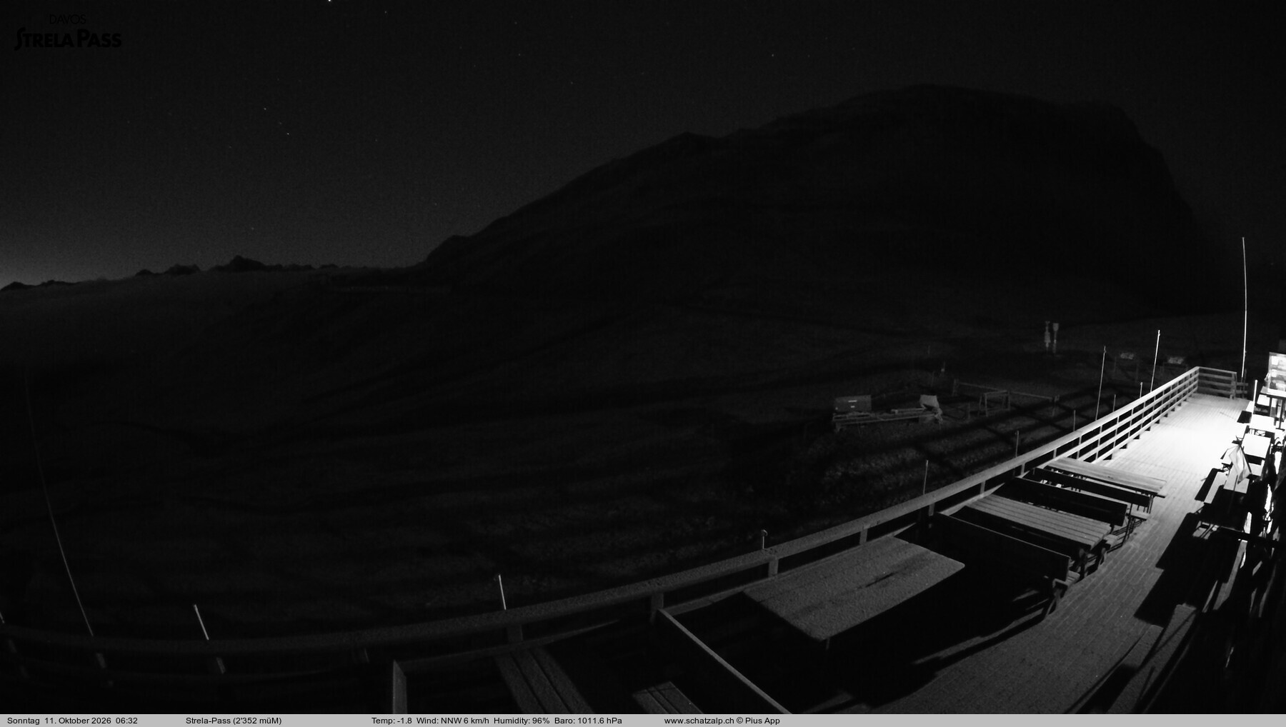 Archiv Foto Webcam Restaurant Strela Pass Schatzalp