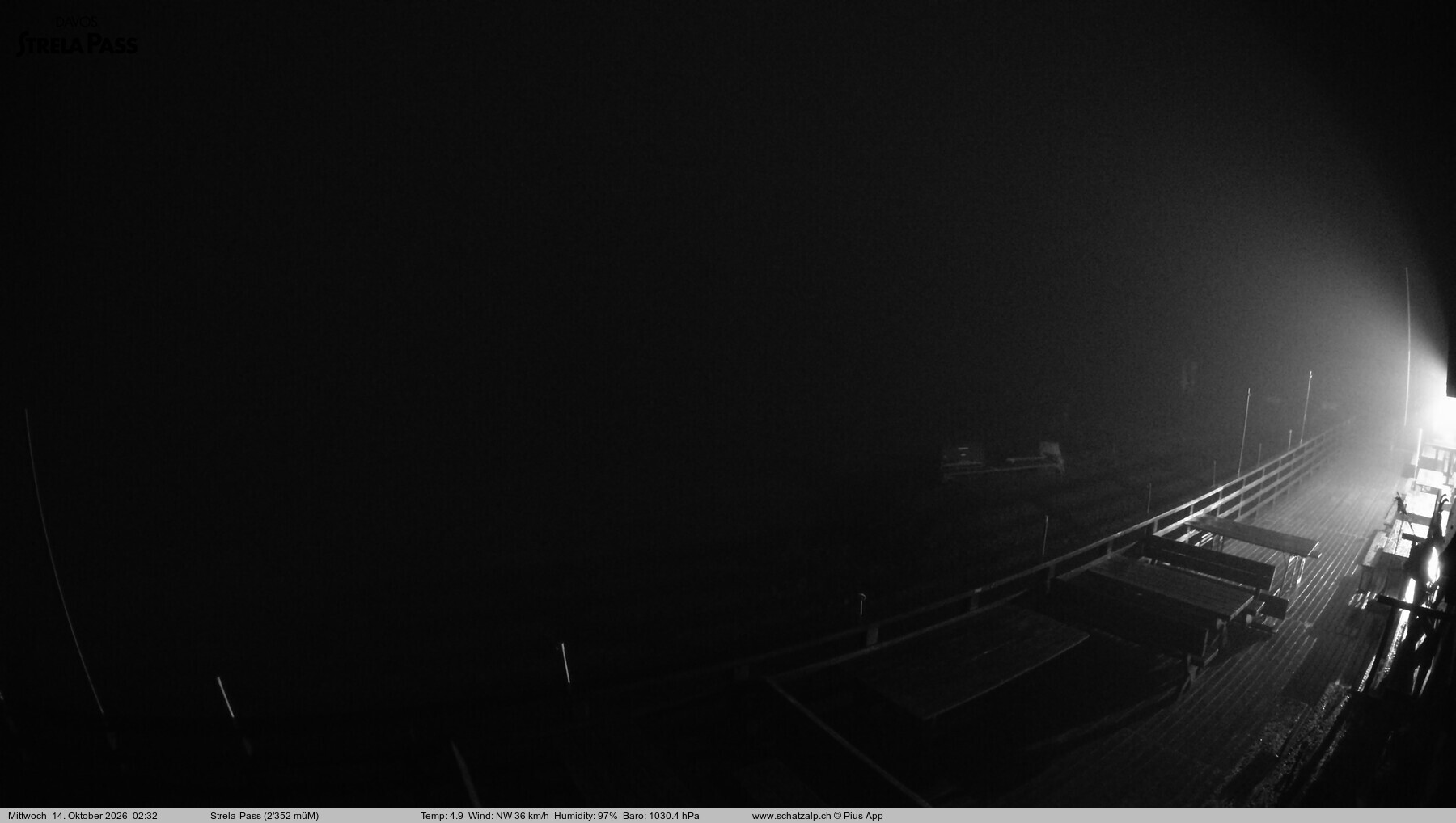 Archiv Foto Webcam Restaurant Strela Pass Schatzalp