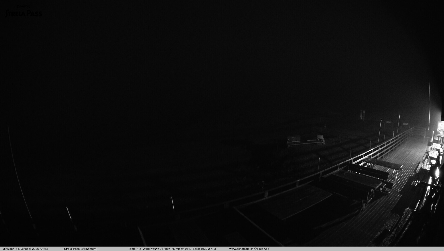 Archiv Foto Webcam Restaurant Strela Pass Schatzalp