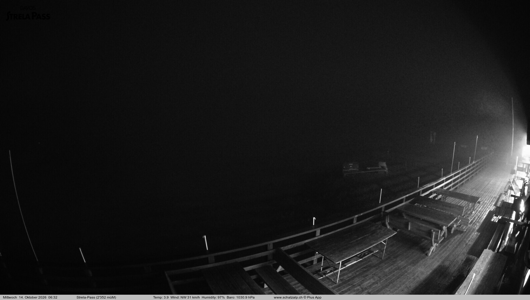 Archiv Foto Webcam Restaurant Strela Pass Schatzalp