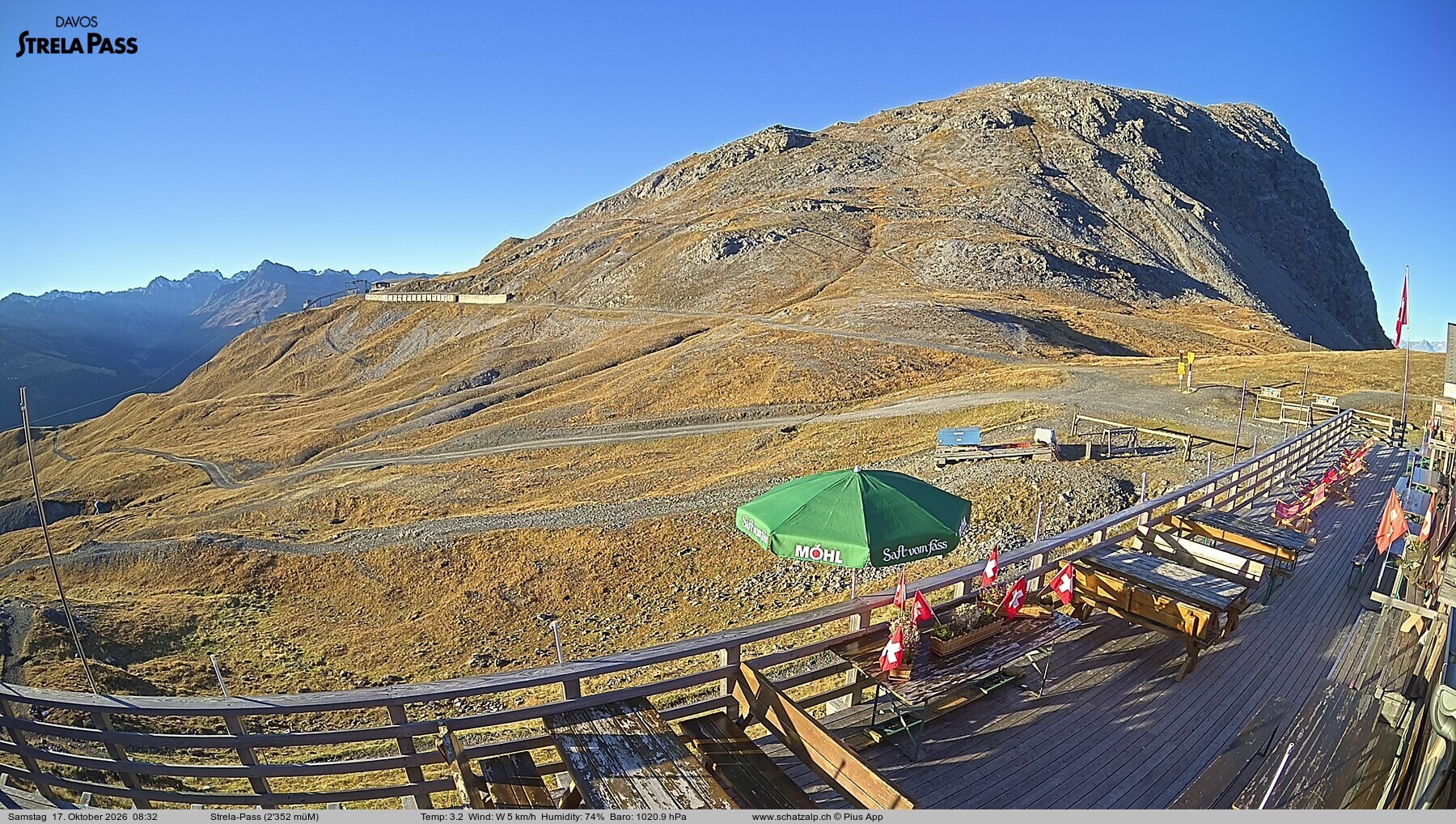 Archived image Webcam Schatzalp - Strela Pass
