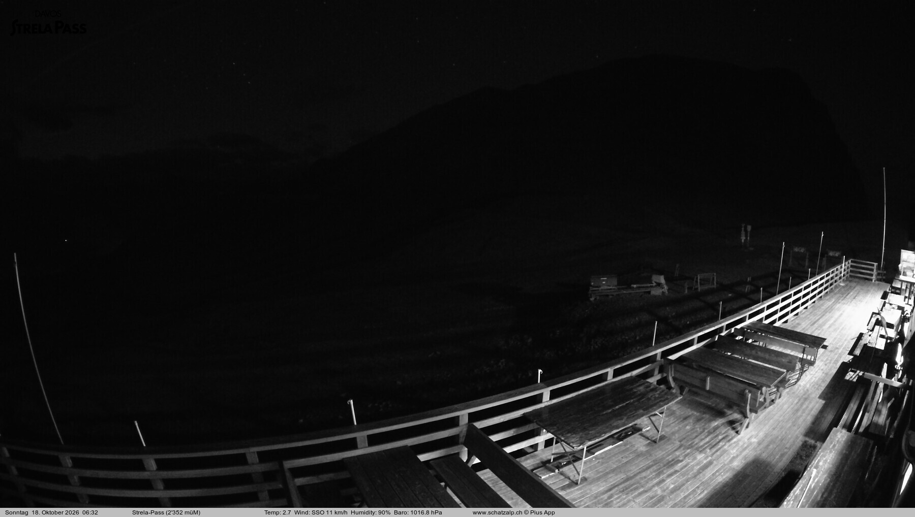 Archiv Foto Webcam Restaurant Strela Pass Schatzalp