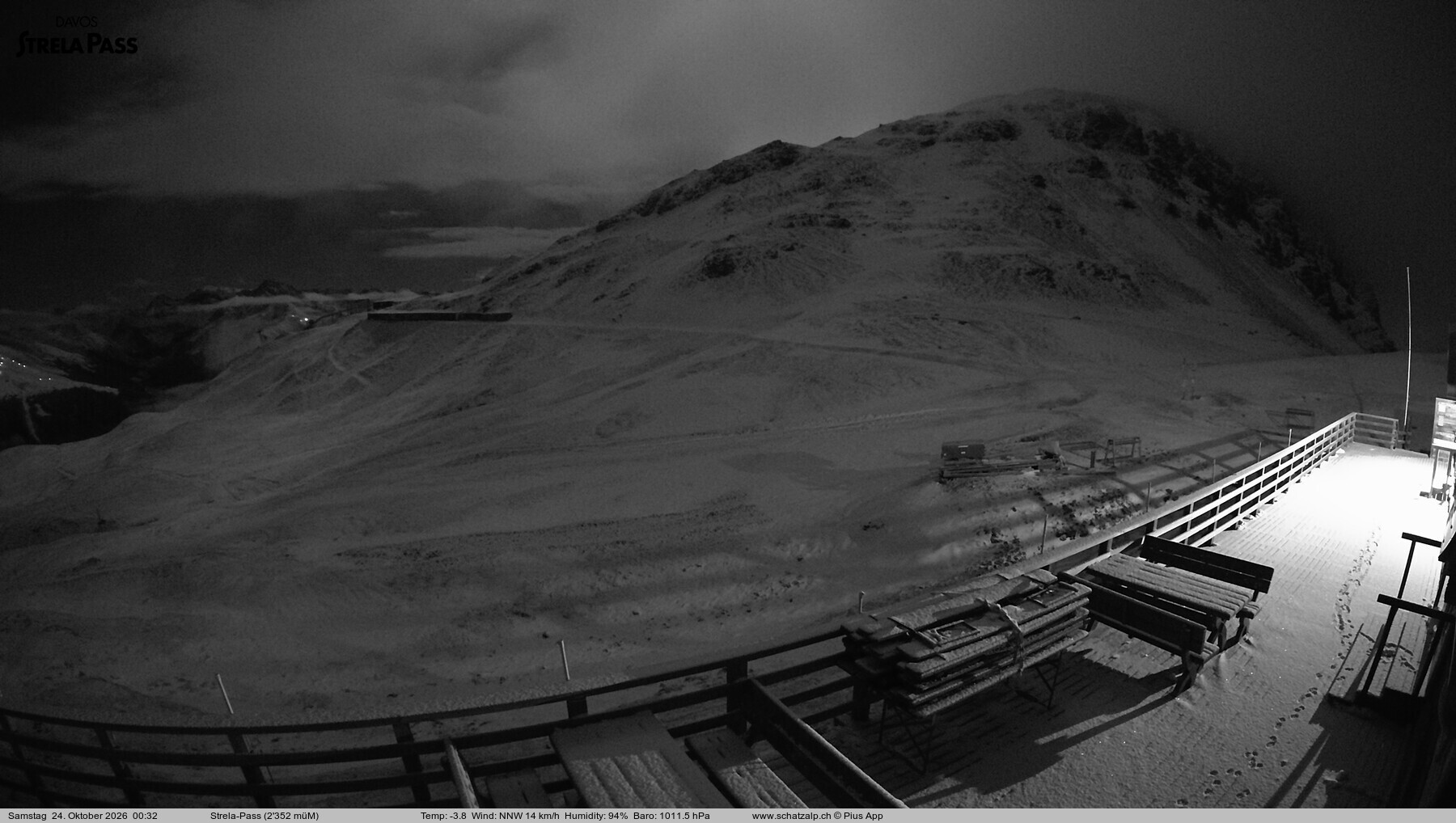 Archiv Foto Webcam Restaurant Strela Pass Schatzalp