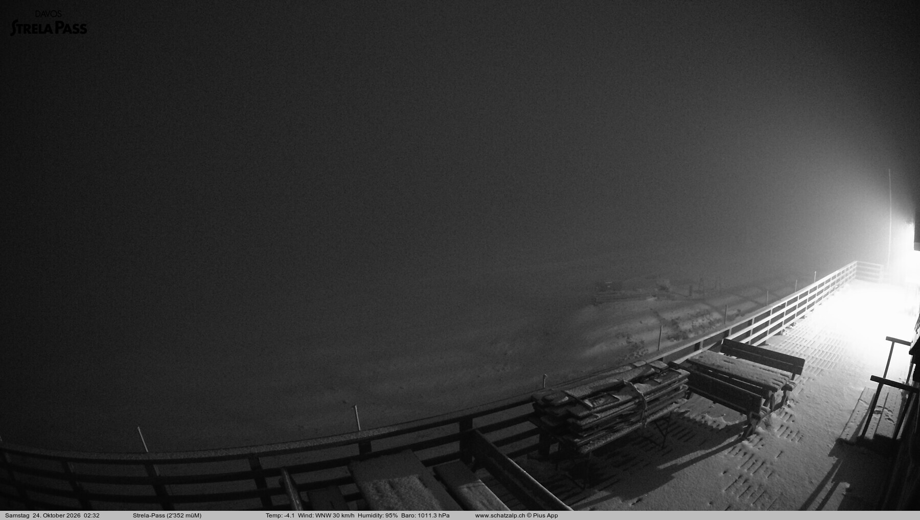 Archiv Foto Webcam Restaurant Strela Pass Schatzalp