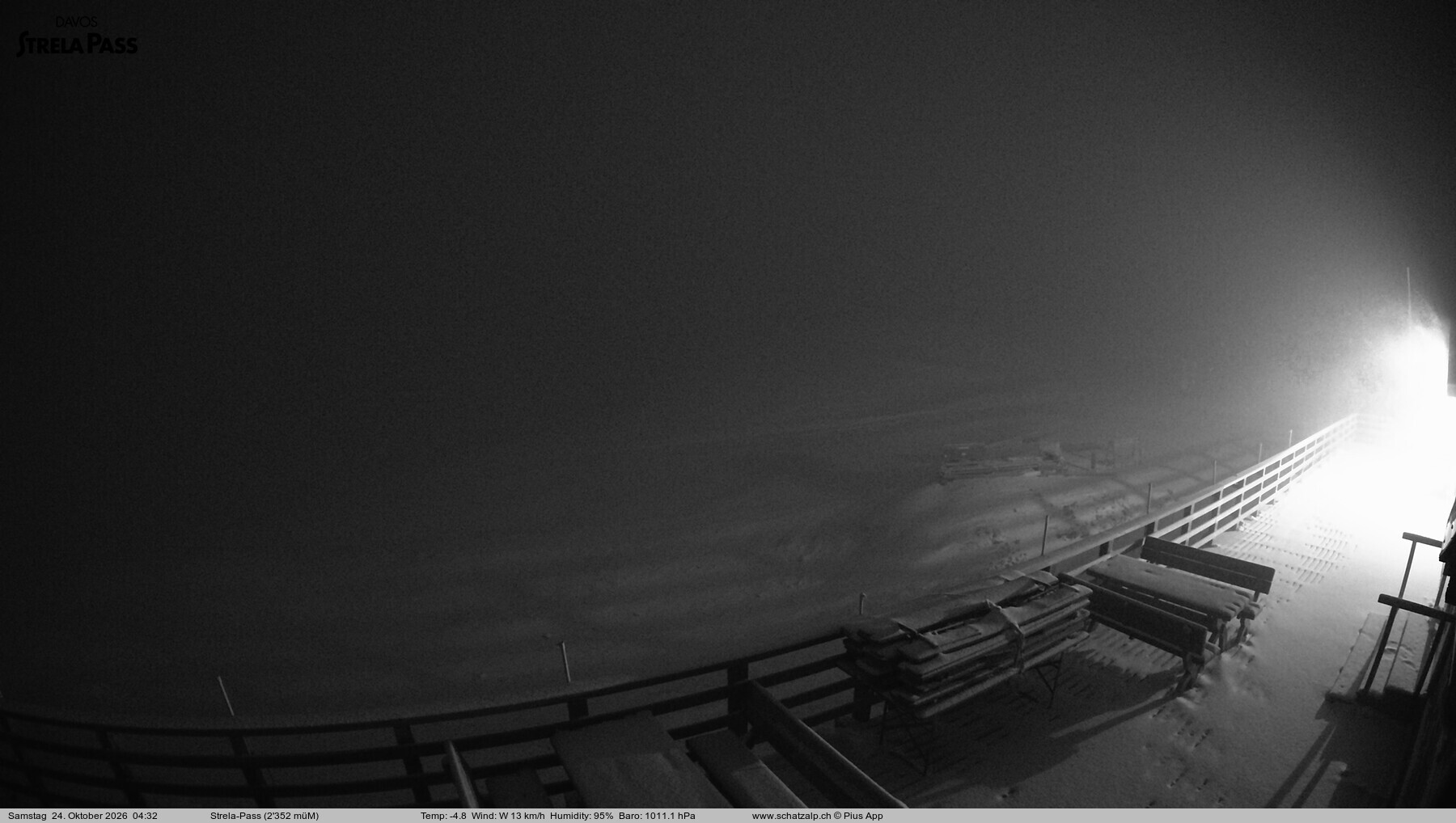 Archiv Foto Webcam Restaurant Strela Pass Schatzalp
