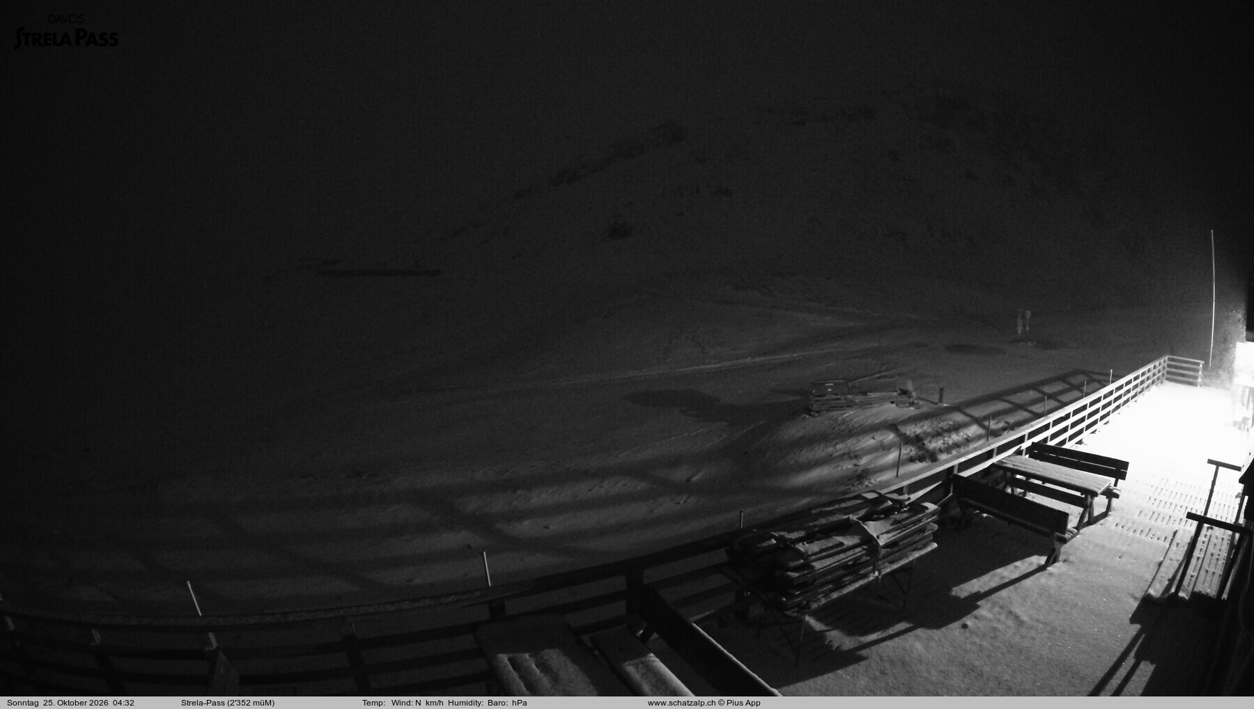 Archiv Foto Webcam Restaurant Strela Pass Schatzalp