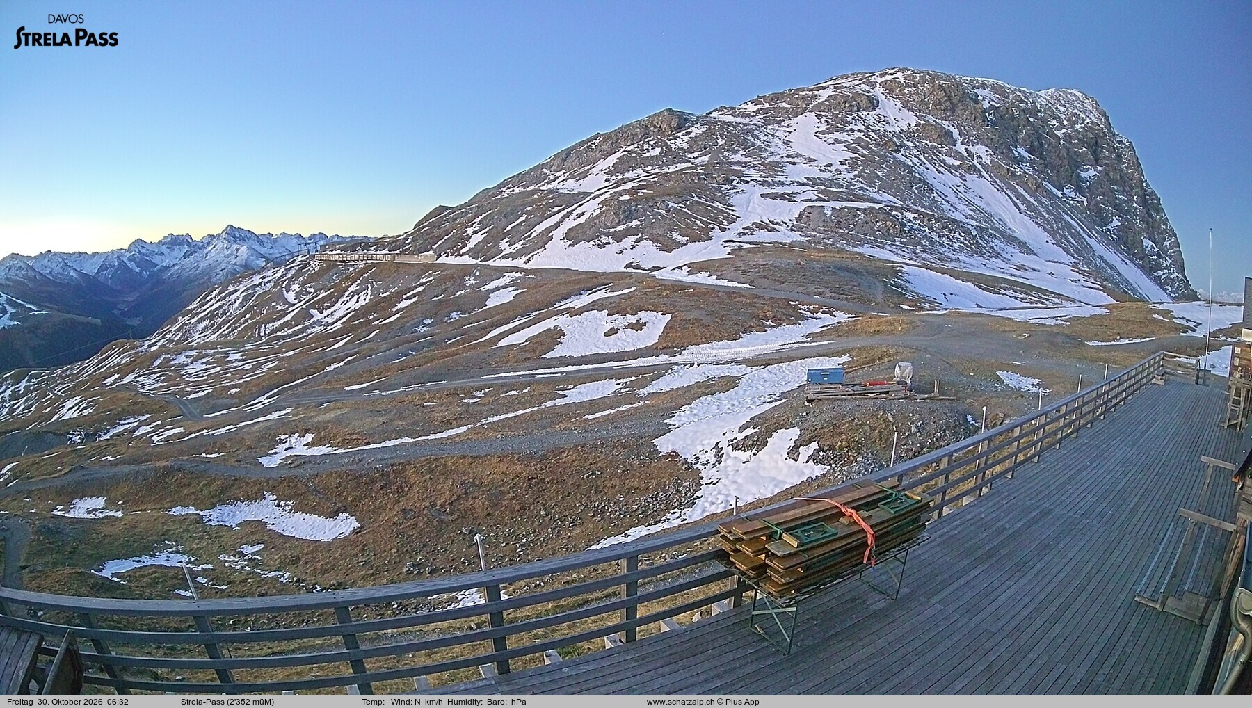Archiv Foto Webcam Restaurant Strela Pass Schatzalp