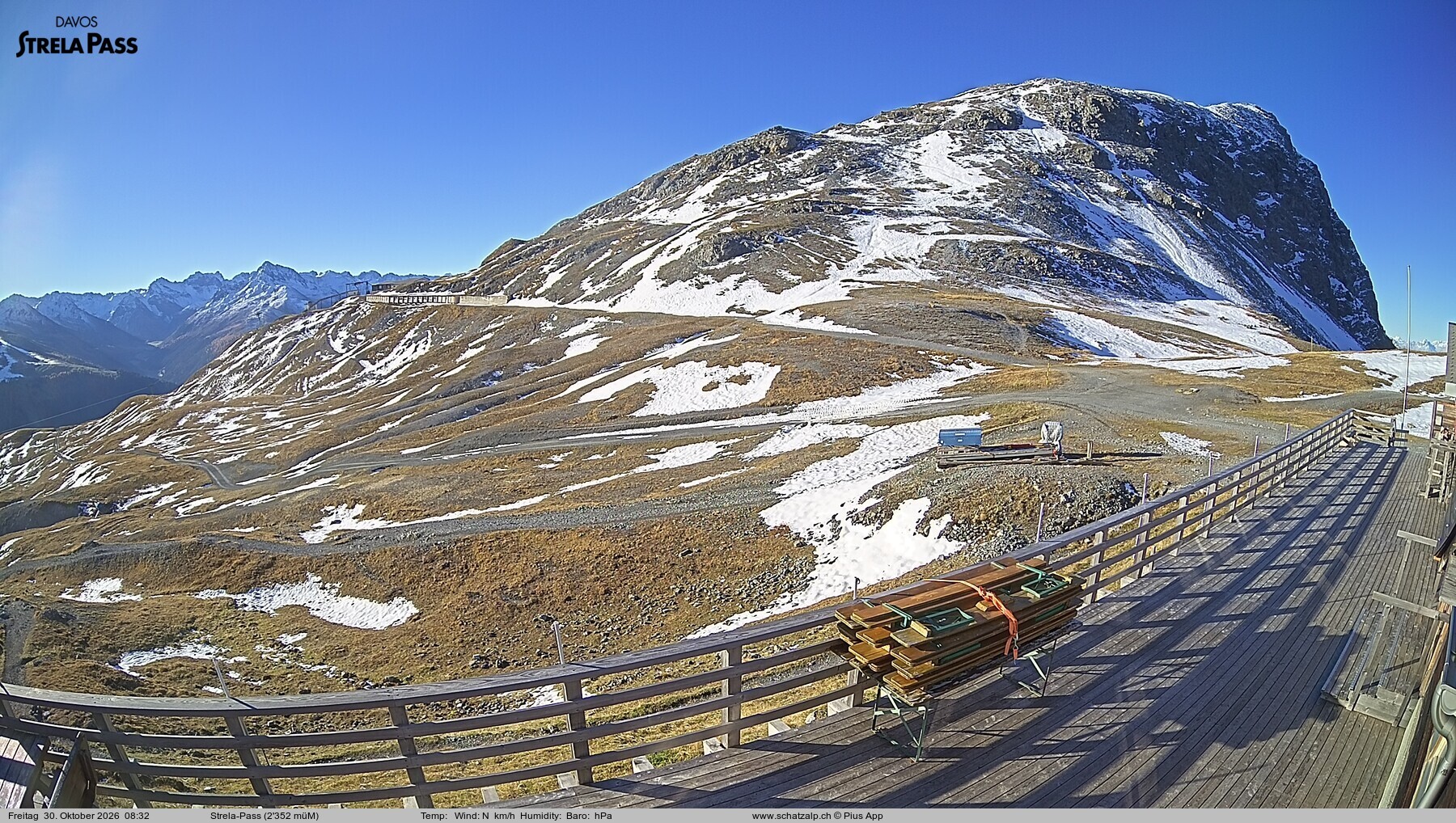 Archiv Foto Webcam Restaurant Strela Pass Schatzalp