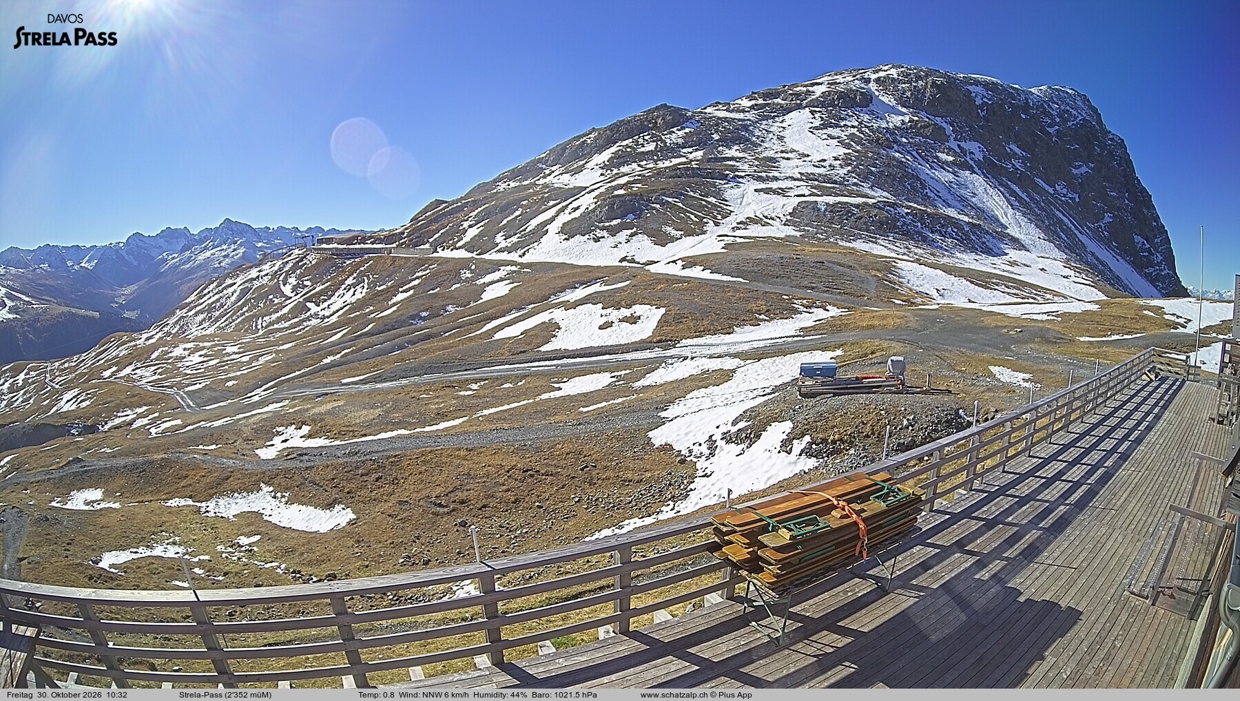 Archiv Foto Webcam Restaurant Strela Pass Schatzalp