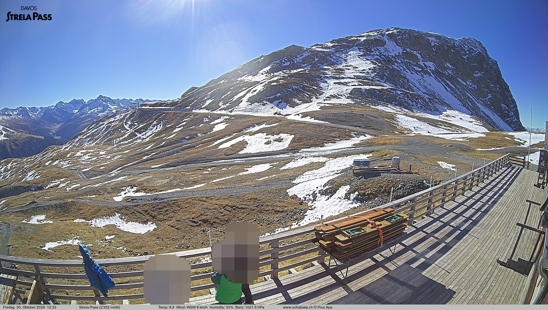 Archiv Foto Webcam Restaurant Strela Pass Schatzalp